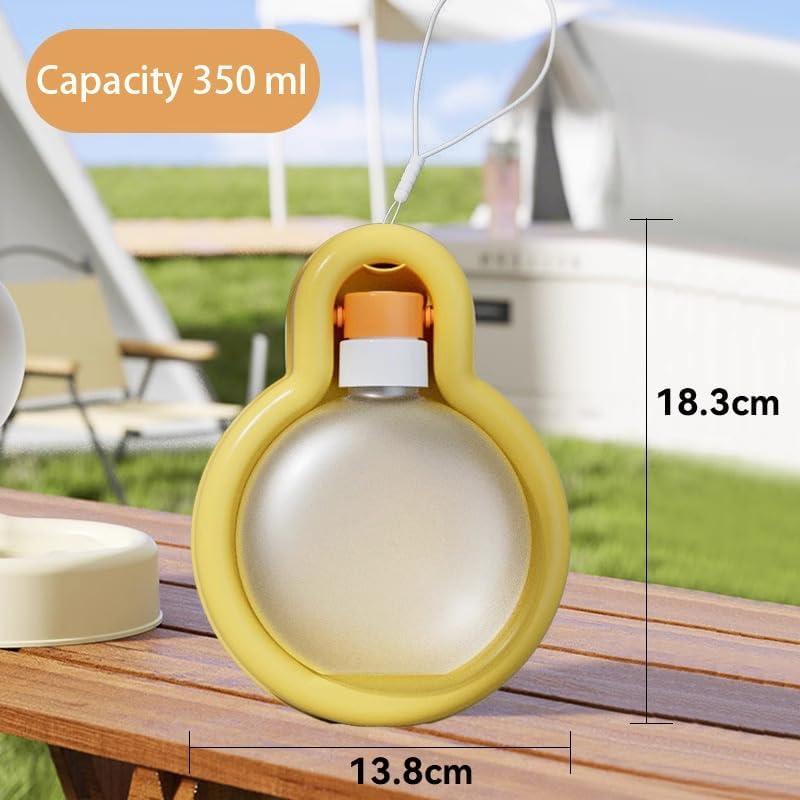 Botella de Agua Plegable para Perros Zlveuzjs 350 ml Beige