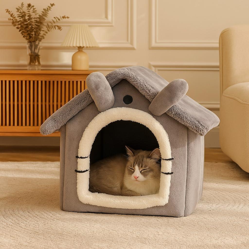 Cama Cueva para Gatos Chengdu - Grande, Desmontable y Lavable