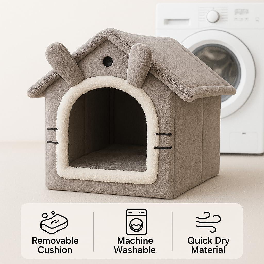 Cama Cueva para Gatos Chengdu - Grande, Desmontable y Lavable