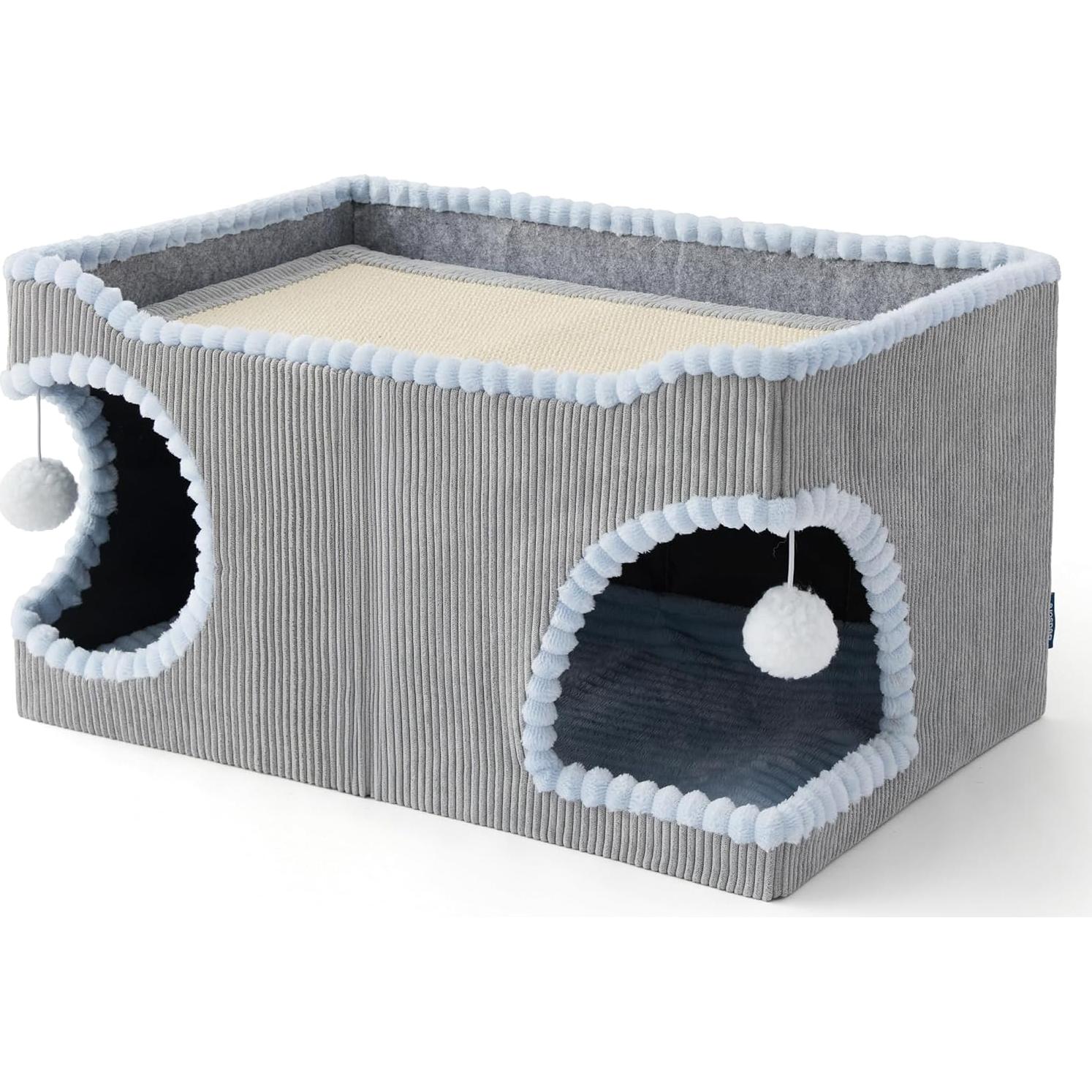 Casa para Gatos Bedsure Extra Ancha con Almohadilla de Sisal 60cm