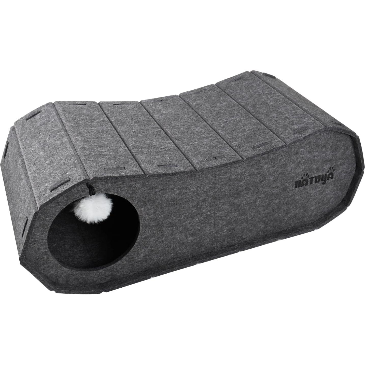 Cama Cueva Grande para Gatos NATUYA con Bola de Juguete