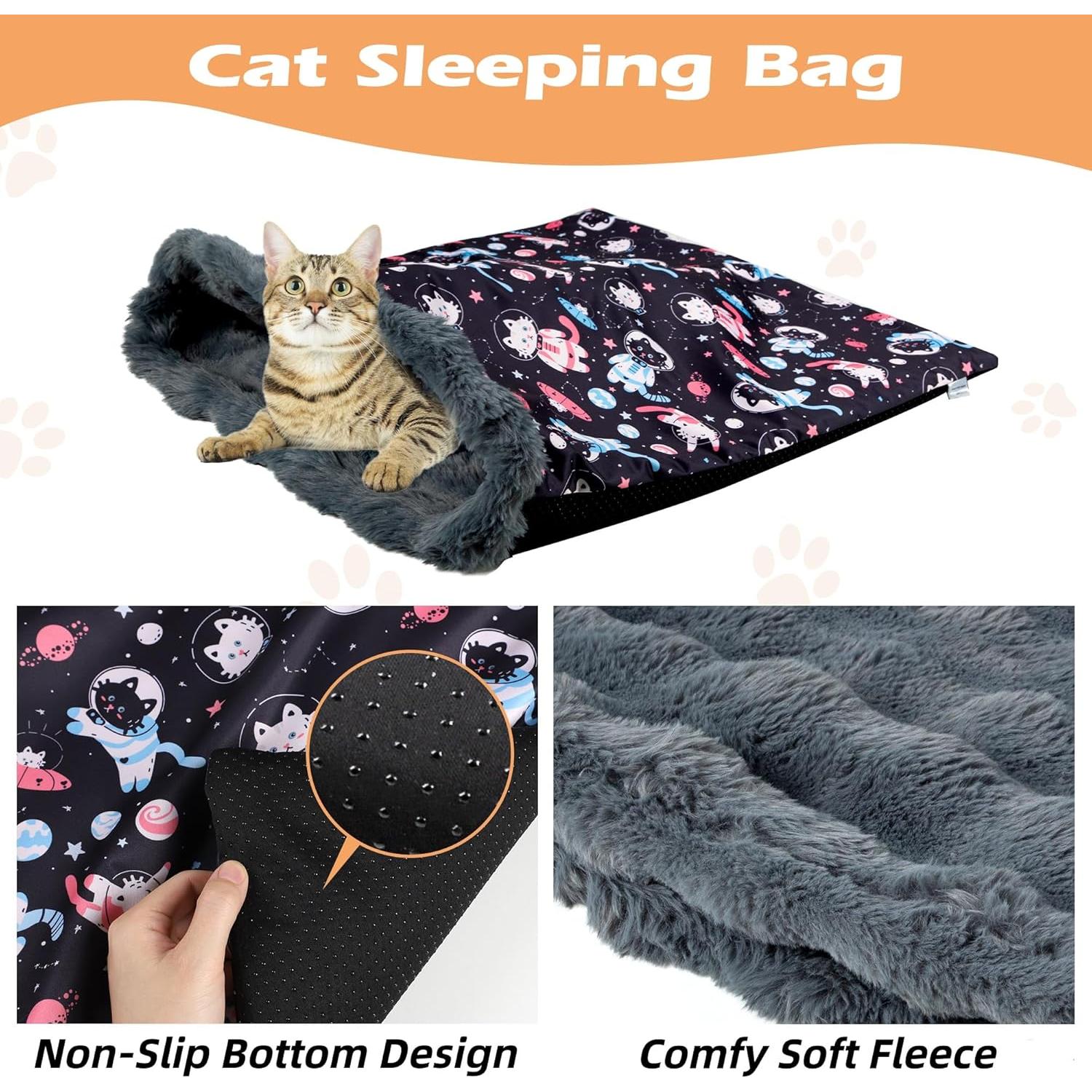 Saco de dormir para gatos Paw Legend 60x55 cm autocalentable