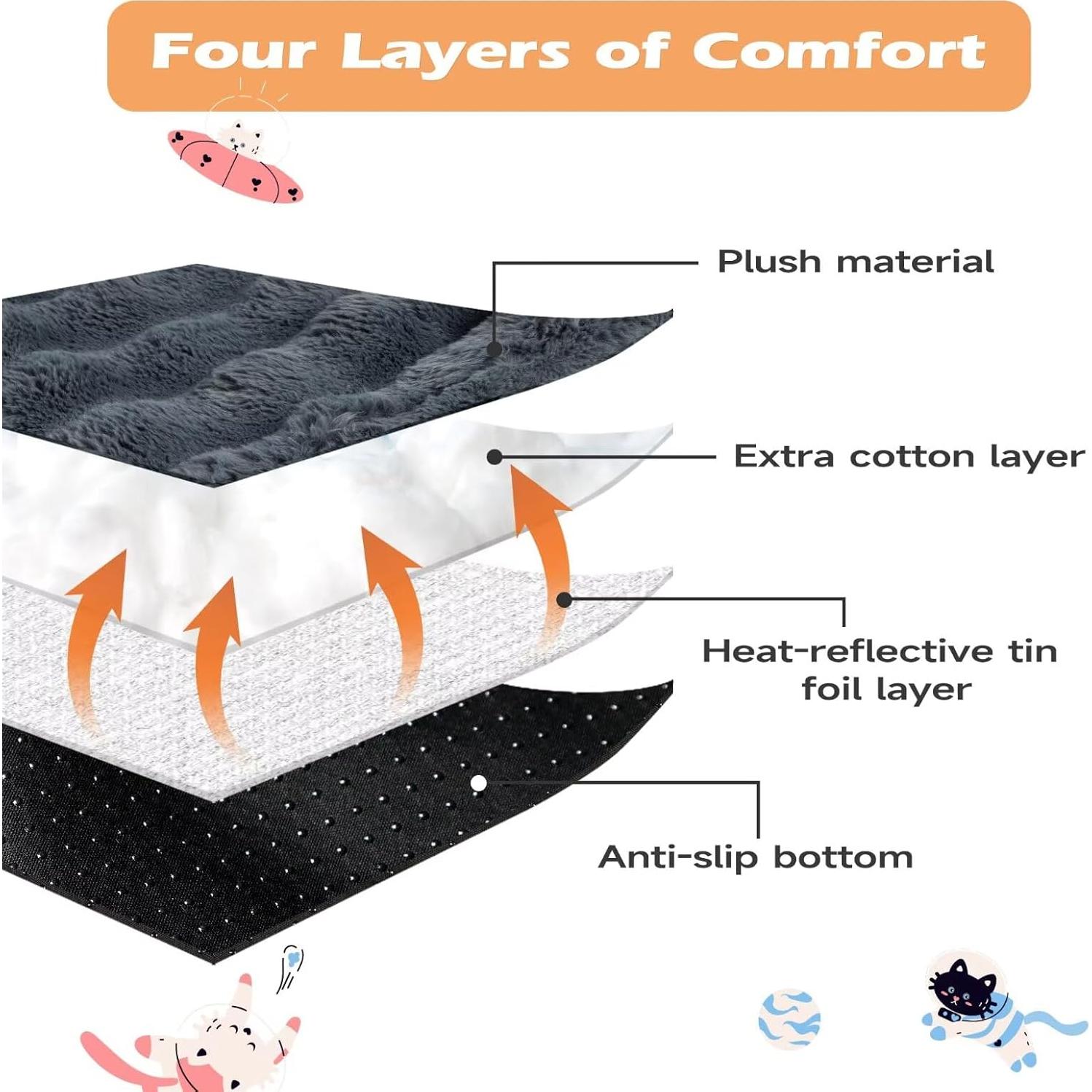 Saco de dormir para gatos Paw Legend 60x55 cm autocalentable