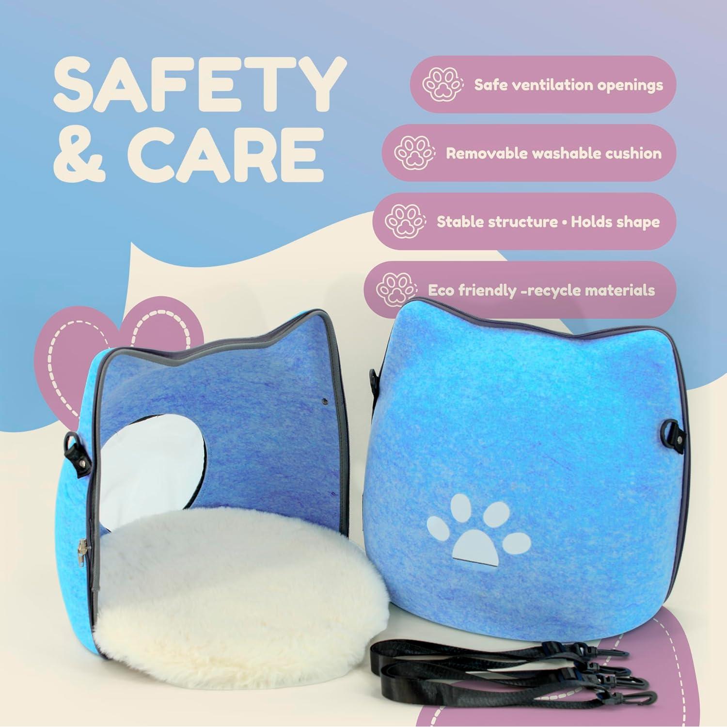 Cueva para Gatos Barviana - Cama de Fieltro Plegable 38cm