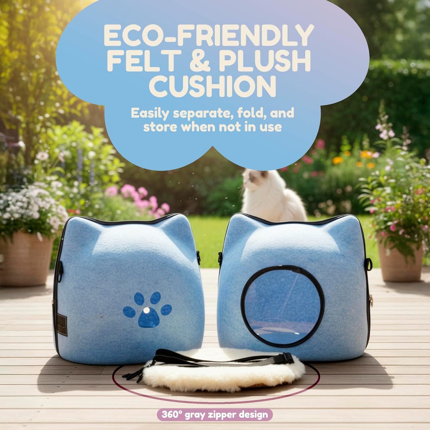 Cueva para Gatos Barviana - Cama de Fieltro Plegable 38cm