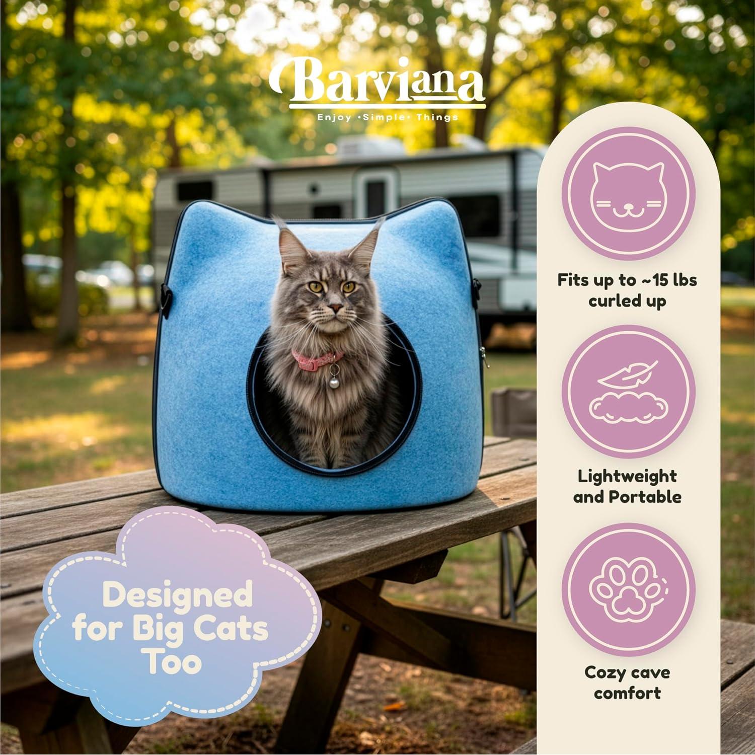 Cueva para Gatos Barviana - Cama de Fieltro Plegable 38cm