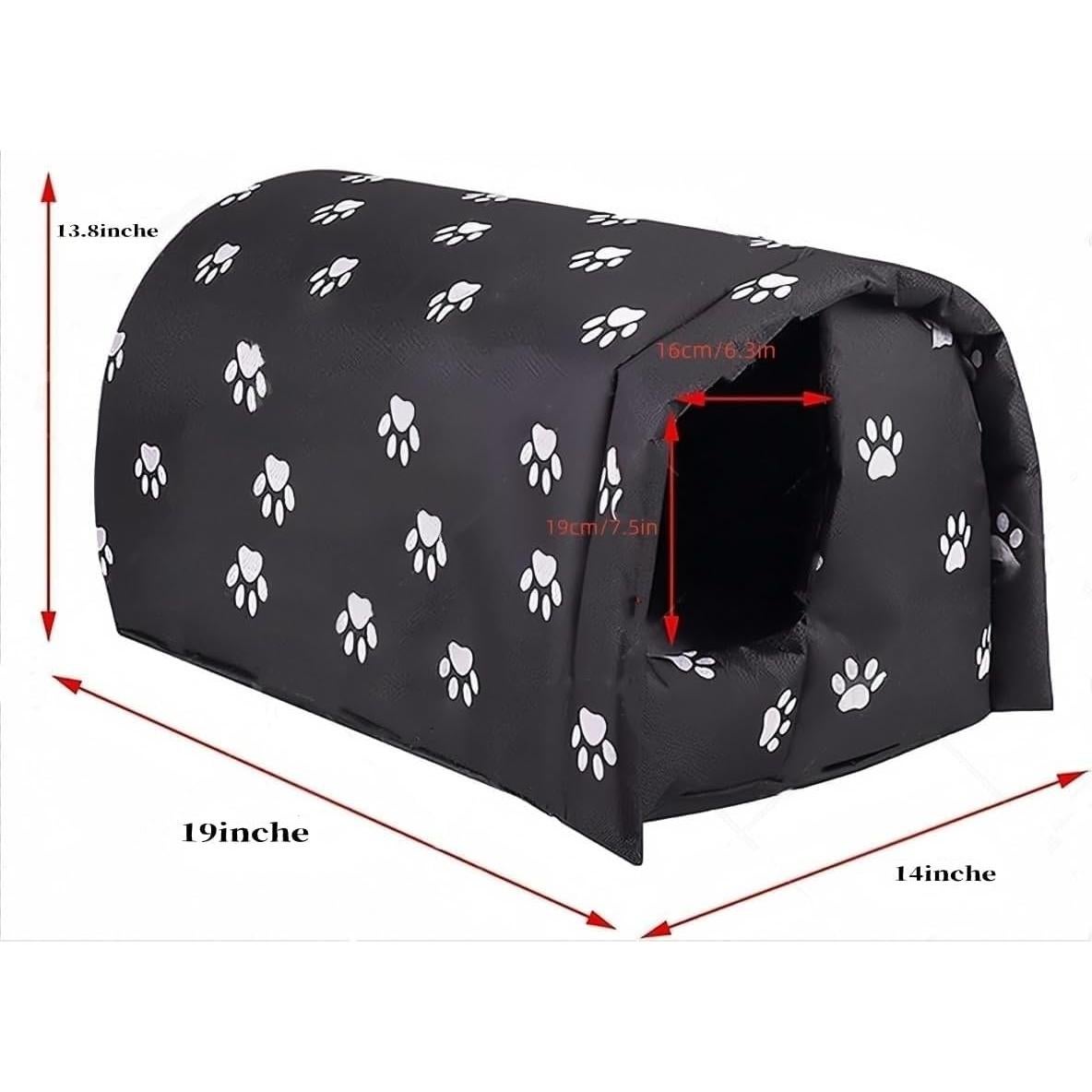 Casa para Gatos de Exterior QAVILFLY Impermeable Plegable 48x36cm