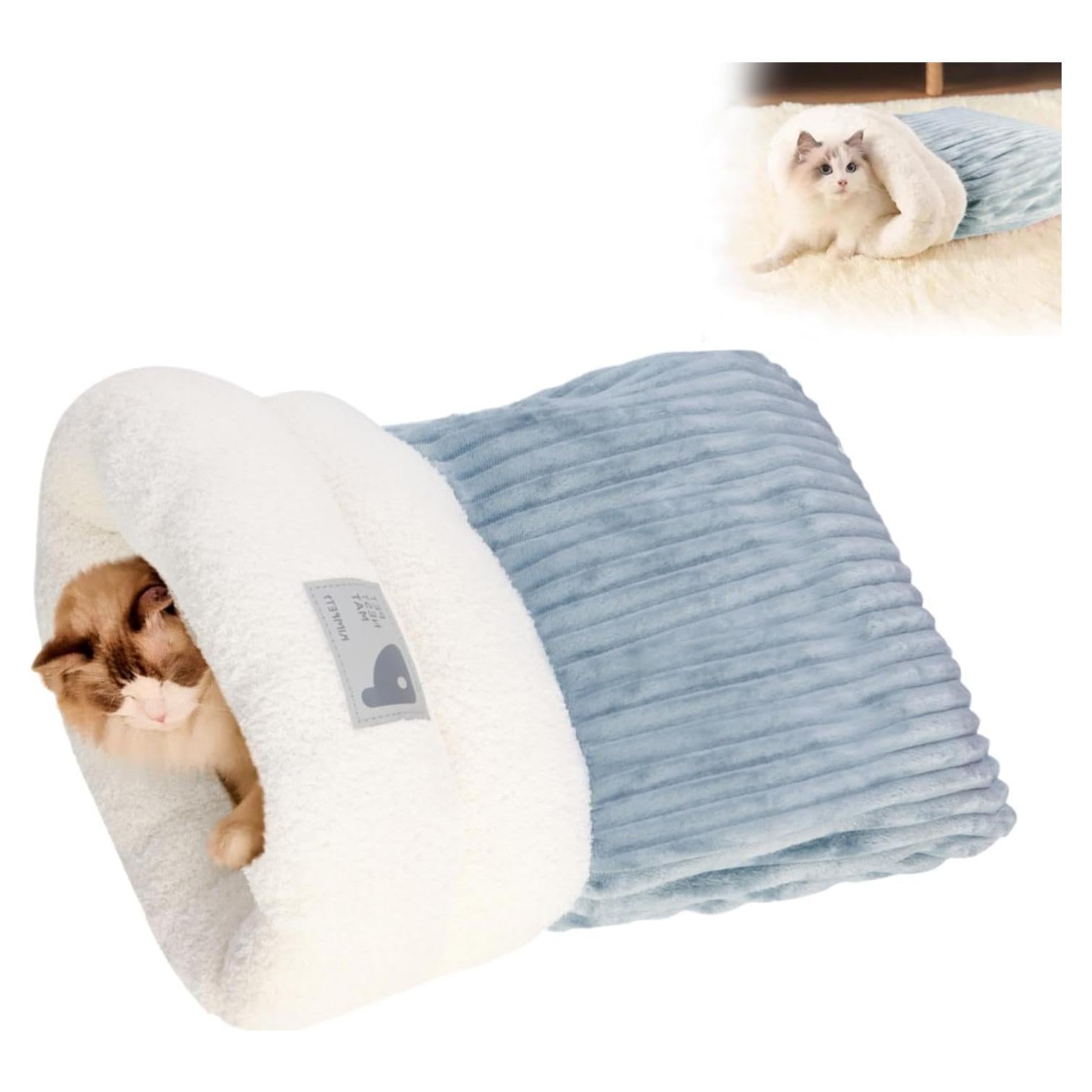 Saco de Dormir para Gatos Benming L Gris - Cueva Calentadora