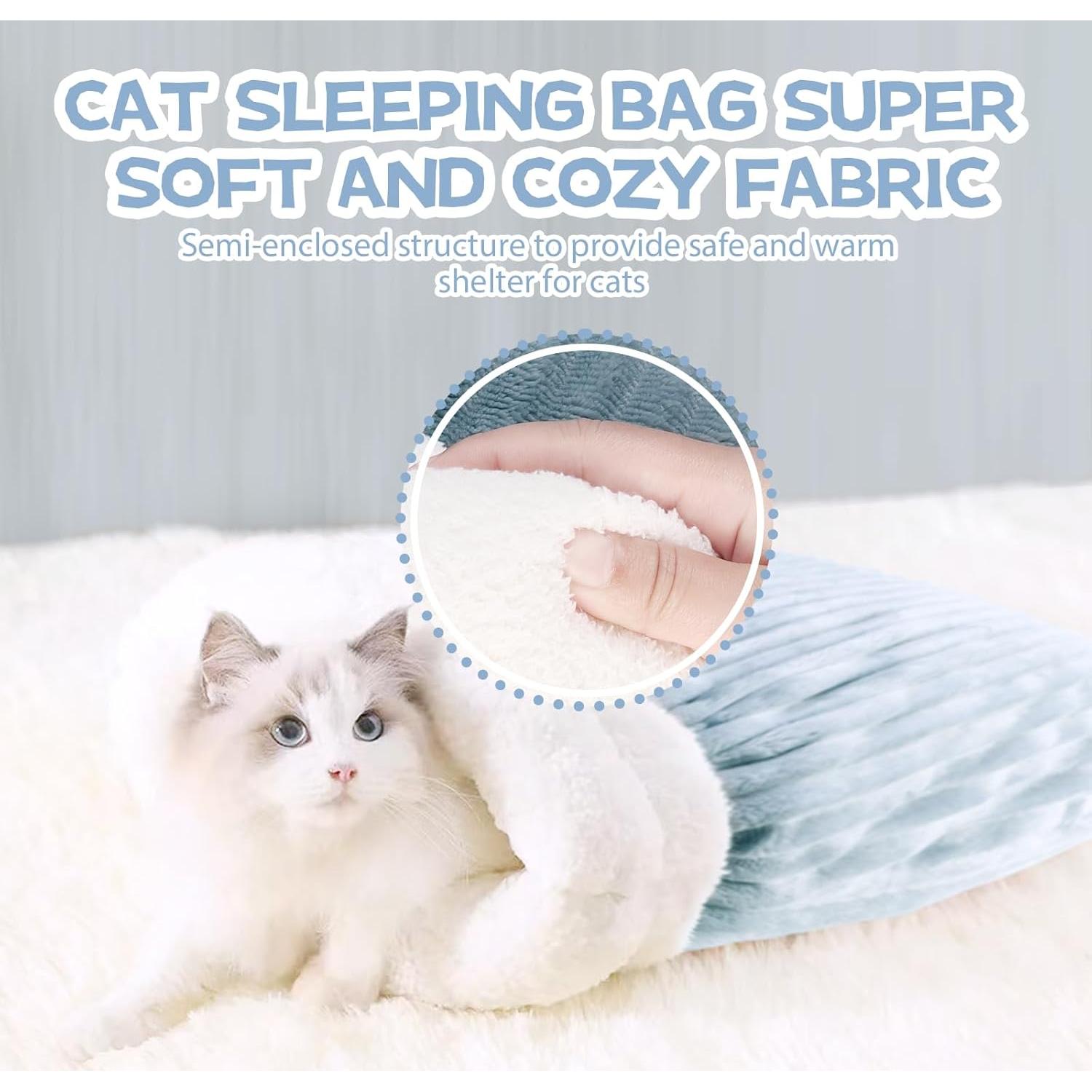 Saco de Dormir para Gatos Benming L Gris - Cueva Calentadora