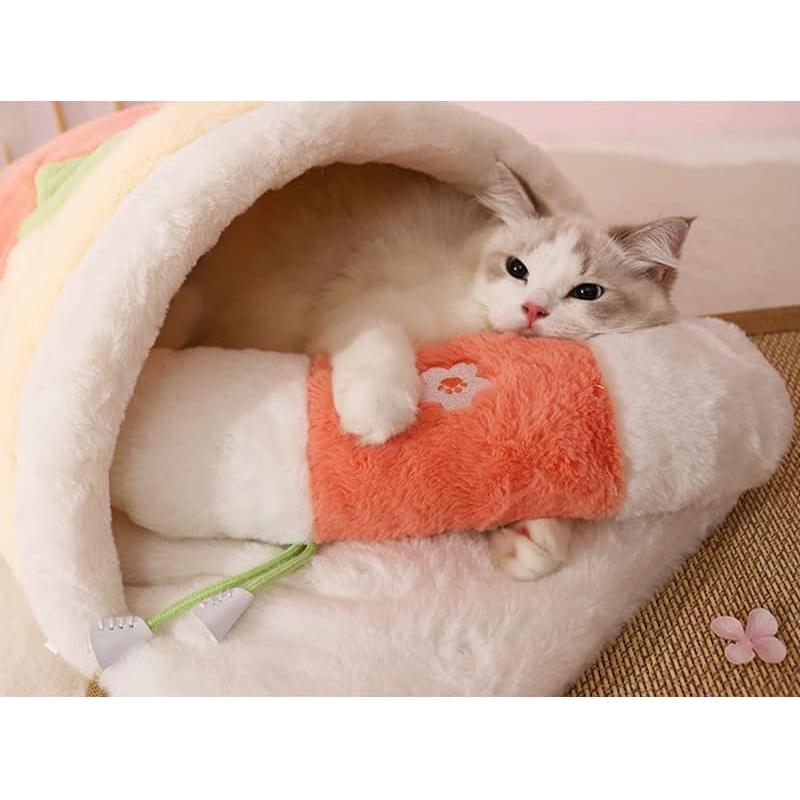 Saco de Dormir para Gato Casa de Mascota Linda 64x44cm