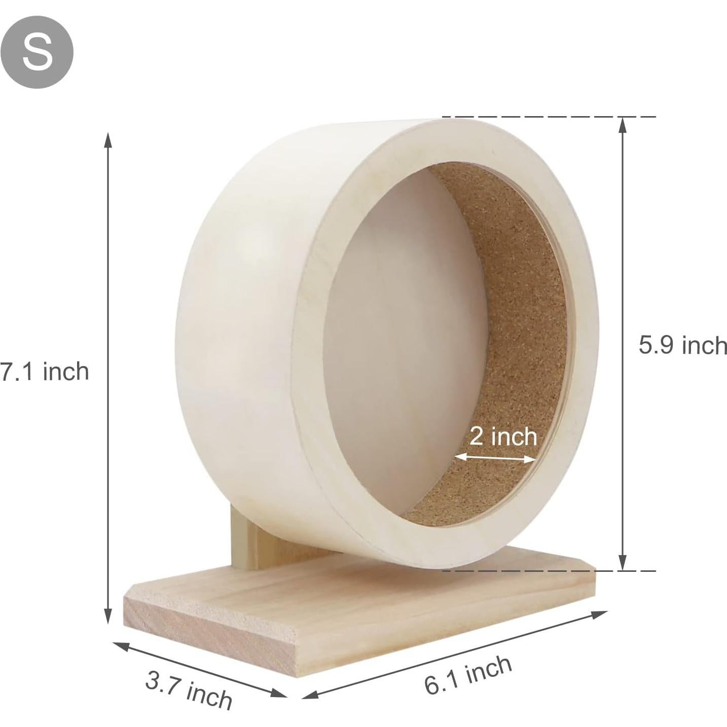 Rueda de Ejercicio para Hámster Wontee Madera Silenciosa 15.5cm