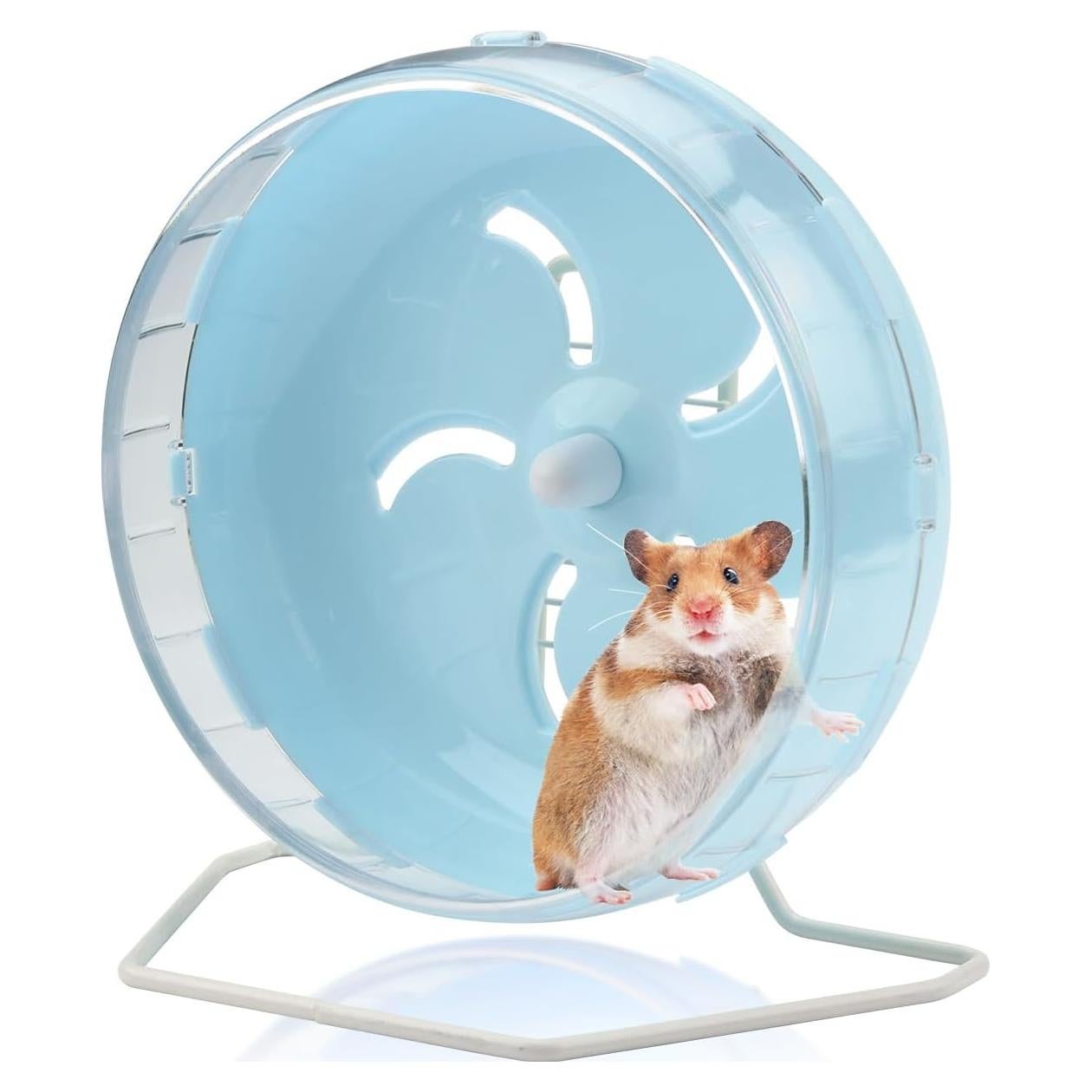 Rueda de Hámster Silenciosa Yitexin 21.5 cm Ajustable Azul