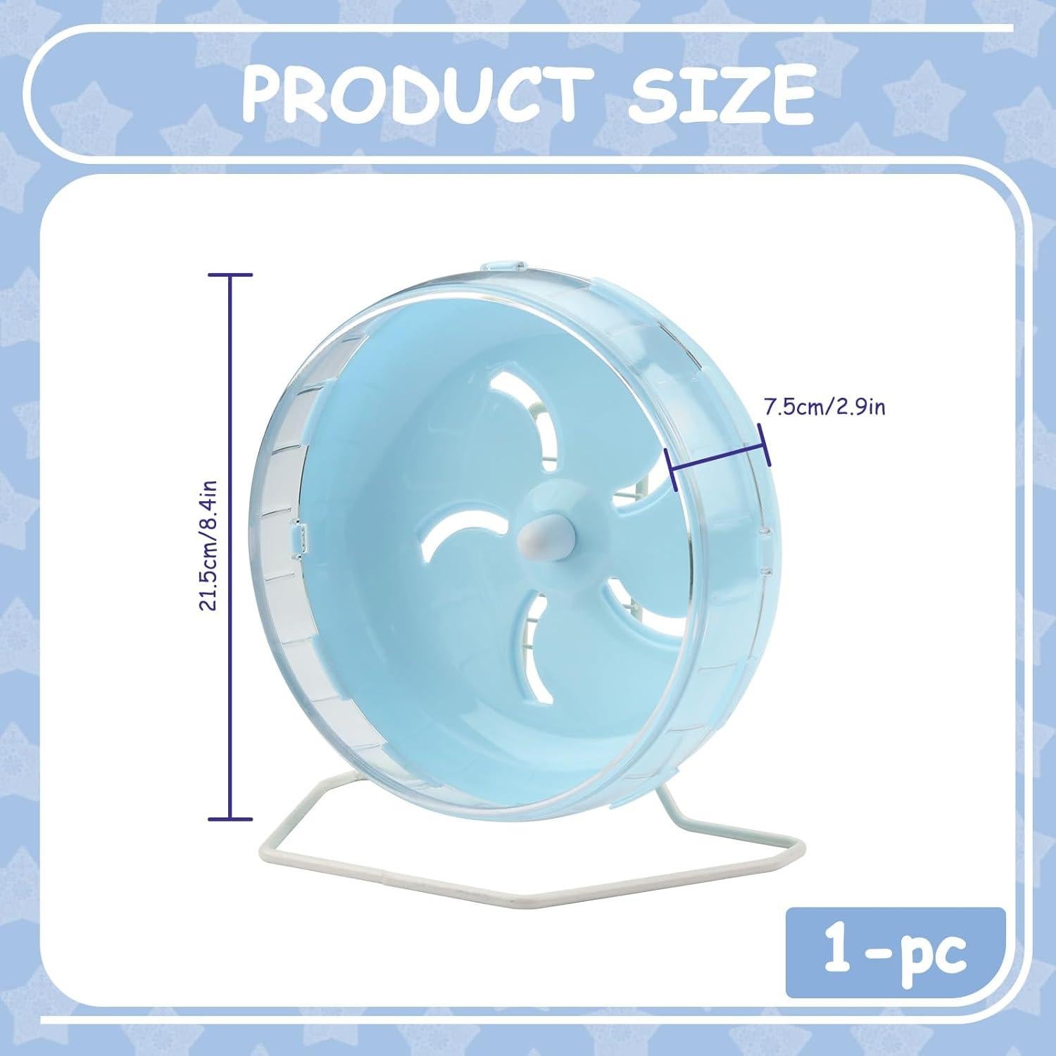 Rueda de Hámster Silenciosa Yitexin 21.5 cm Ajustable Azul