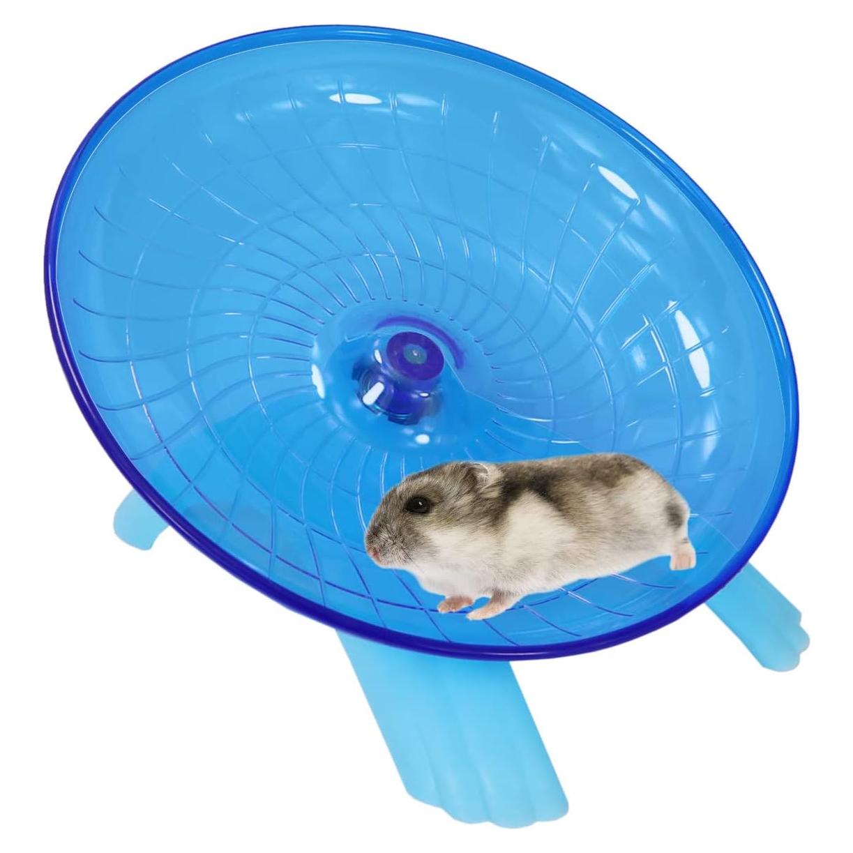 Rueda de Ejercicio Silenciosa para Hámster Wontee 18 cm Azul