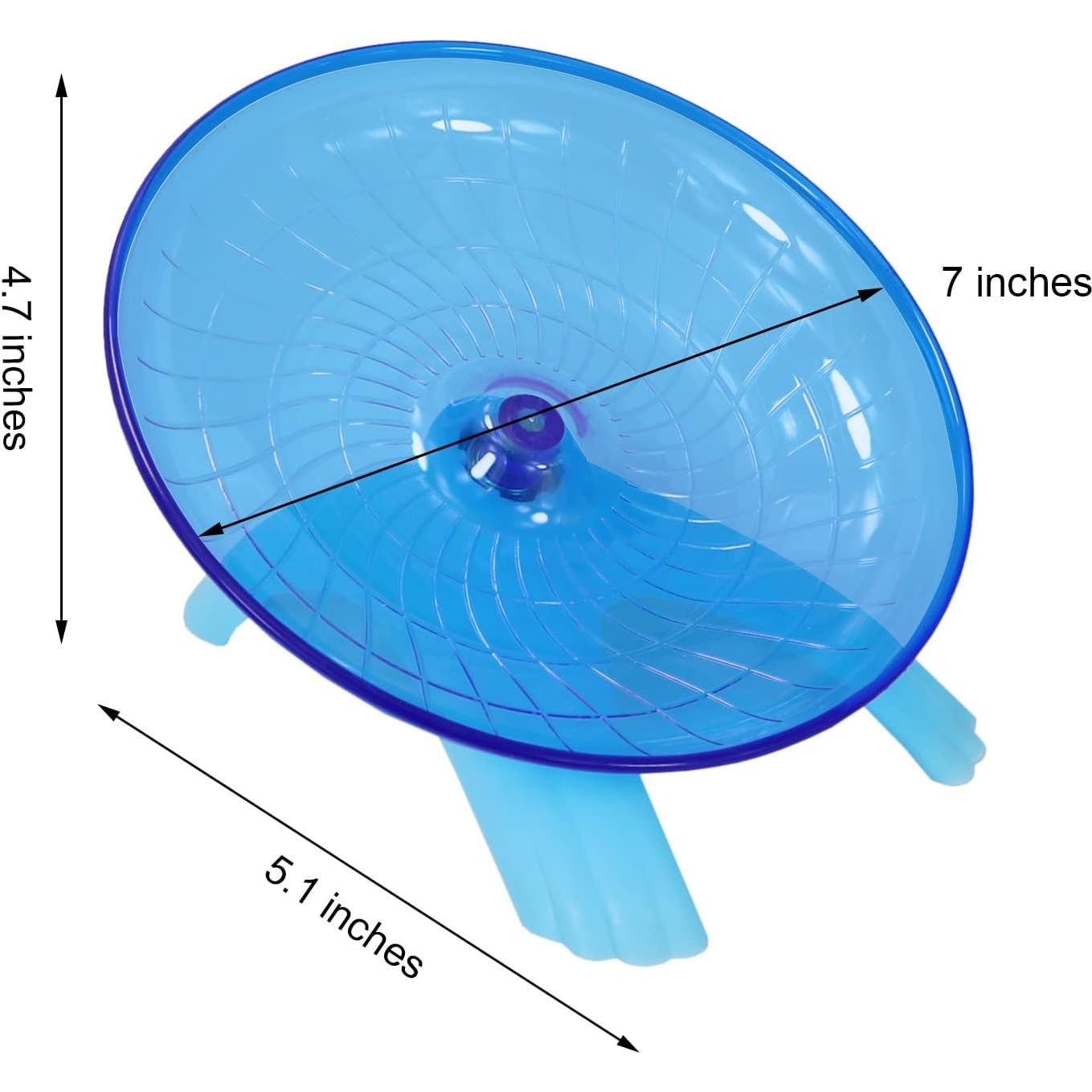 Rueda de Ejercicio Silenciosa para Hámster Wontee 18 cm Azul