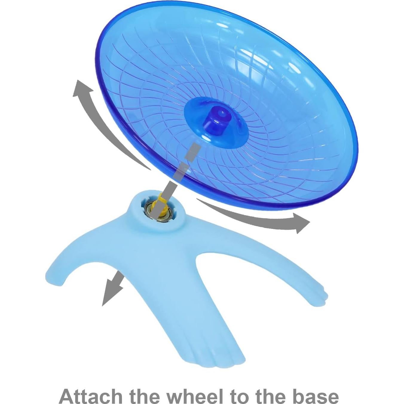 Rueda de Ejercicio Silenciosa para Hámster Wontee 18 cm Azul