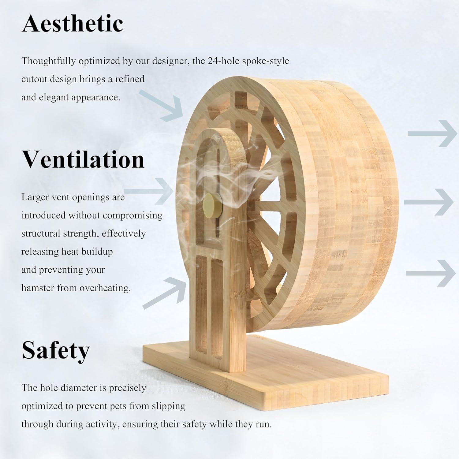 Rueda de Hámster ZulBozz 17.8 cm Silenciosa y Ajustable