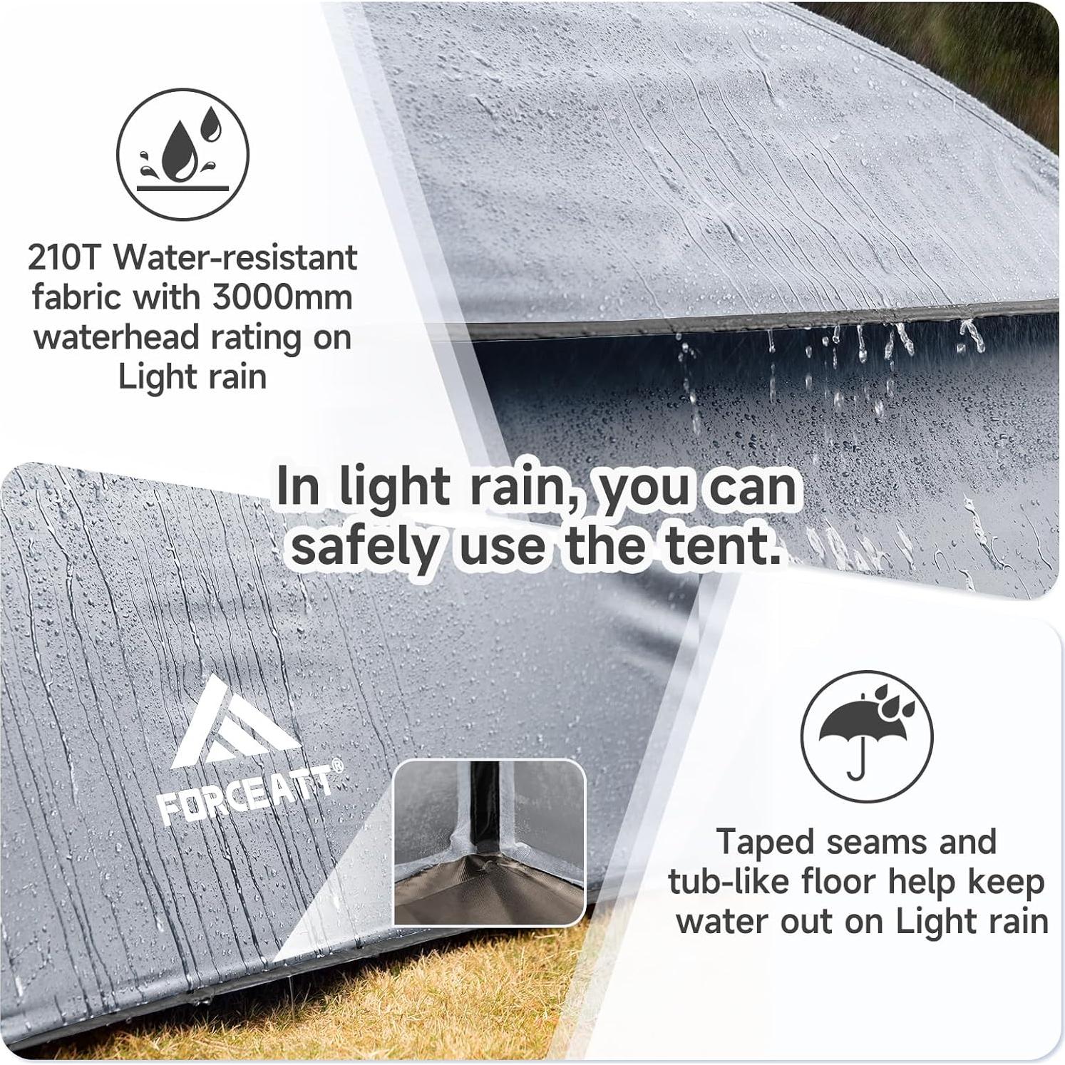 Tienda de campaña Forceatt para 2 personas, fácil montaje