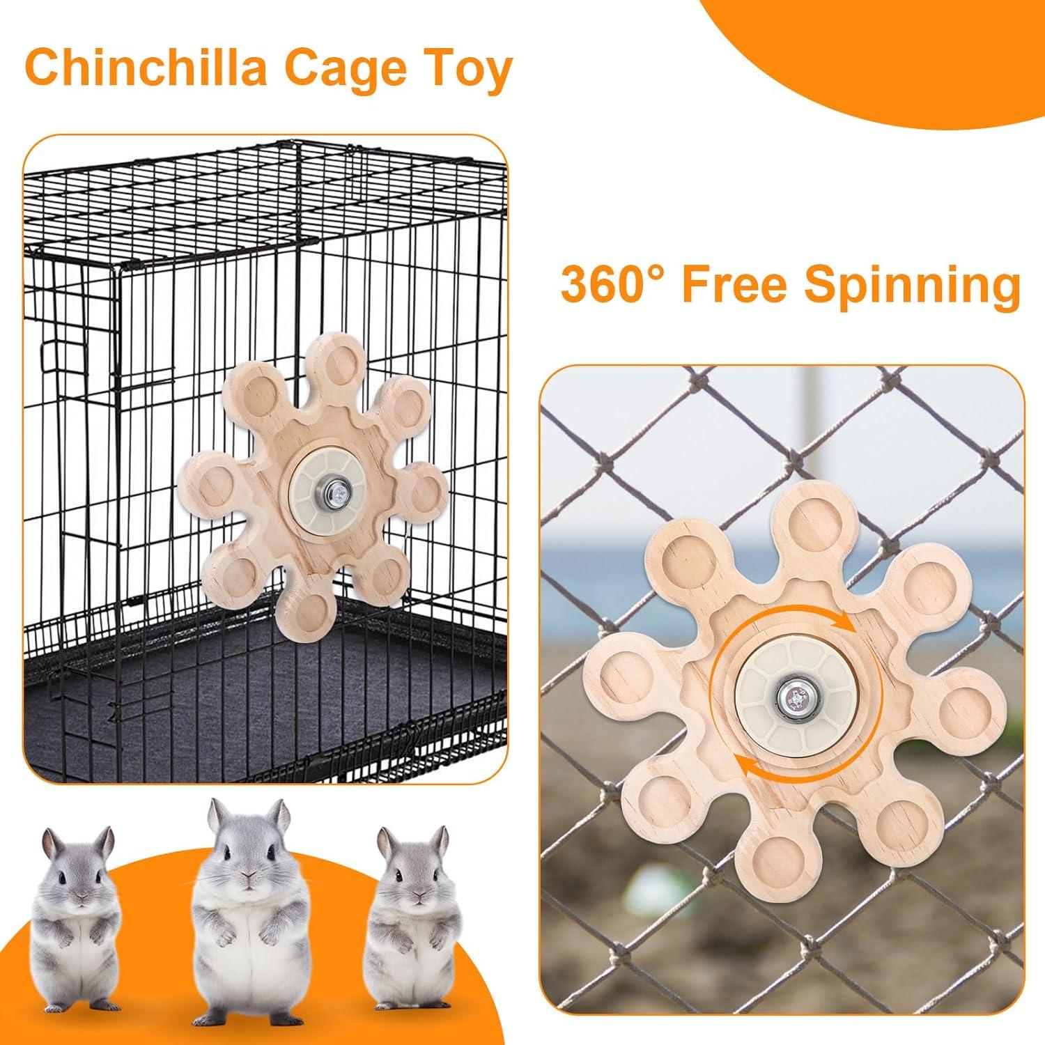 Juguete de Masticar de Madera Natural 16 cm para Chinchillas y Hámsters