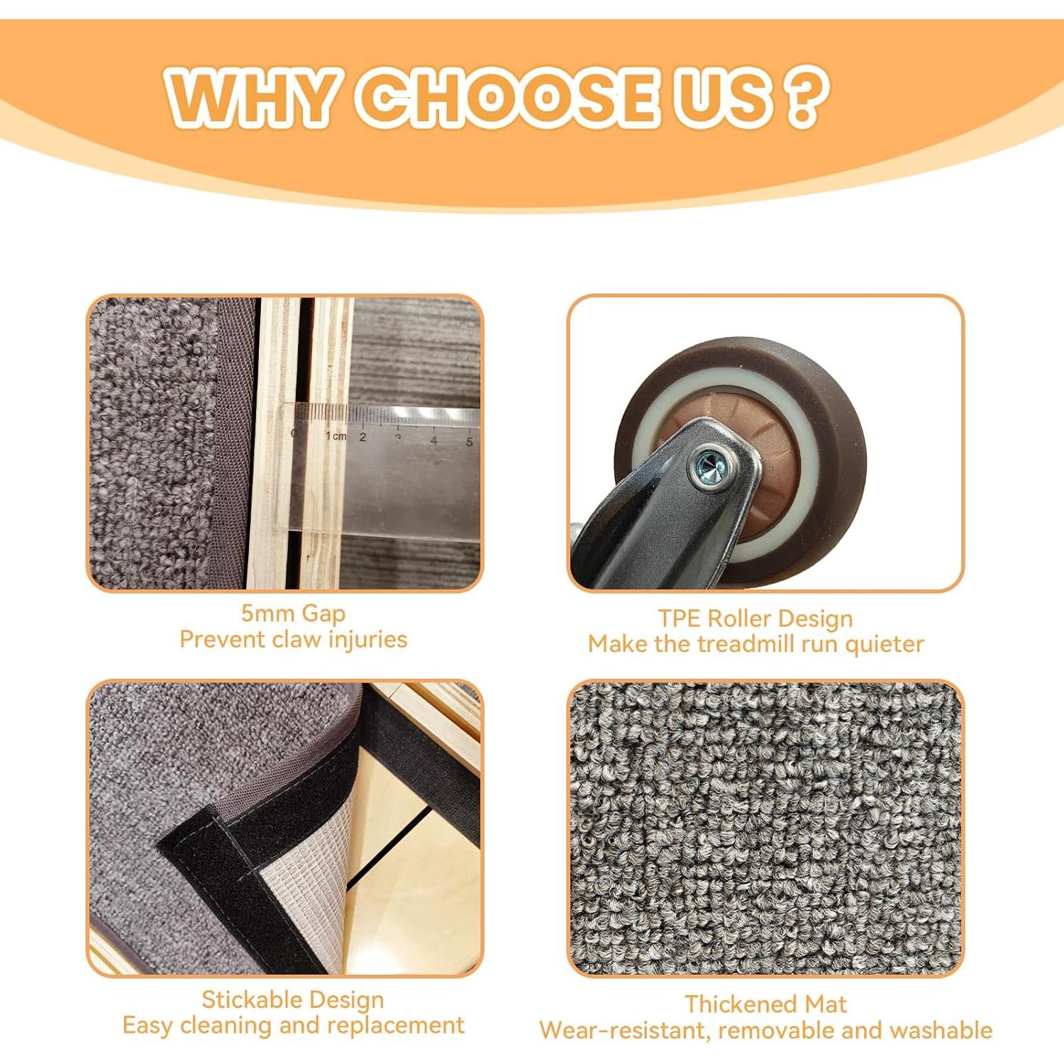 Rueda de Ejercicio para Gatos Homegroove 90 cm Madera Natural