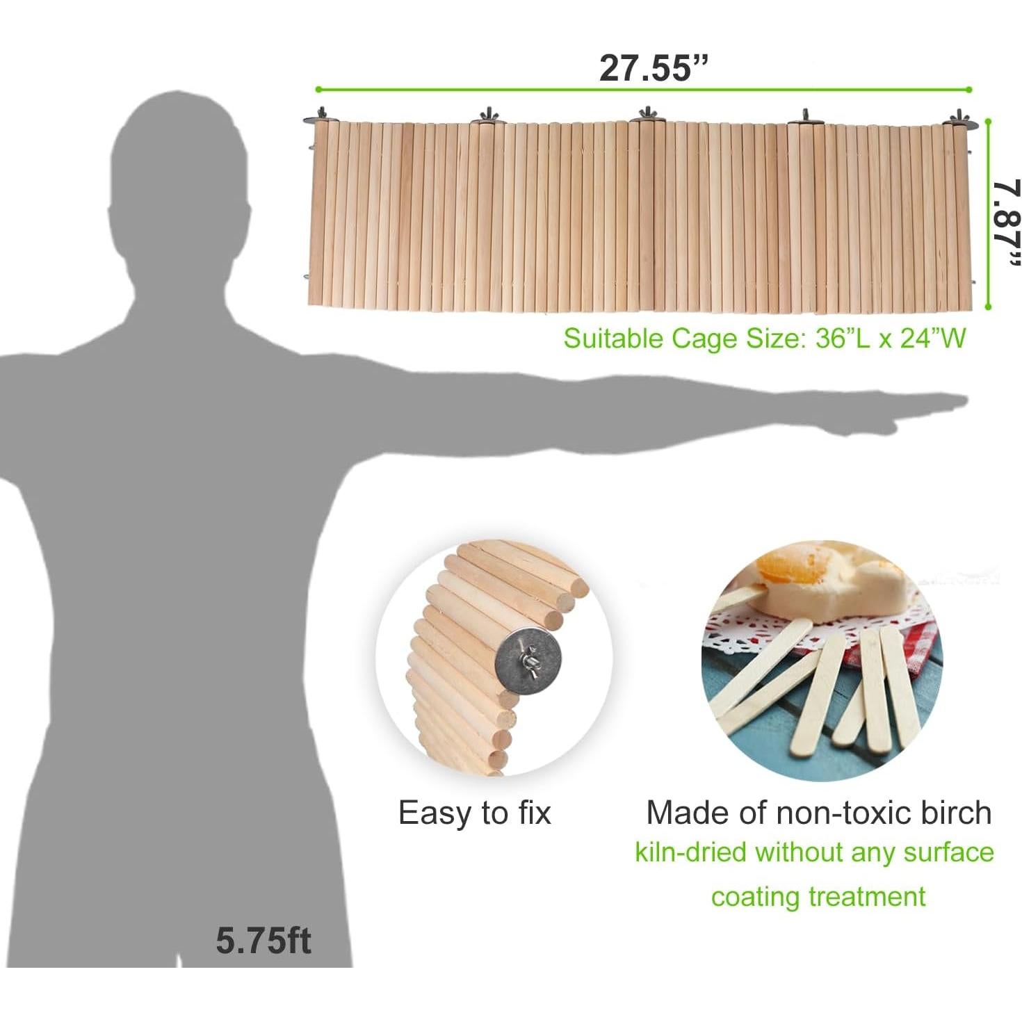 Juguete de Plataforma Flexible YKD de Madera de Abedul 70x20cm