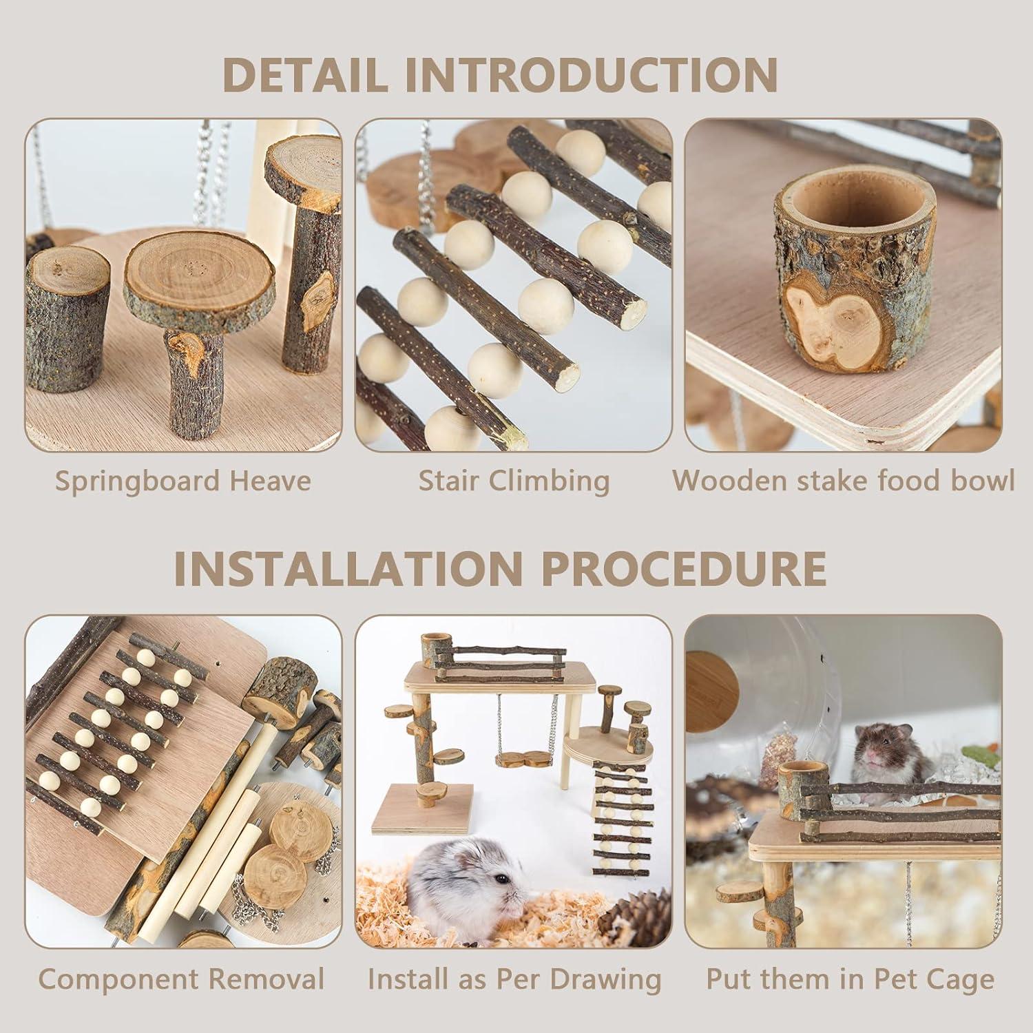 Parque Infantil de Madera VolksRose para Hámster 45x30 cm