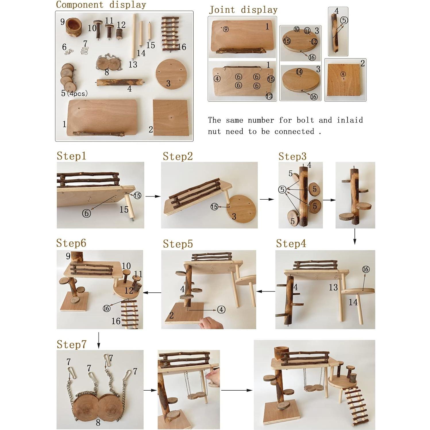 Parque Infantil de Madera VolksRose para Hámster 45x30 cm