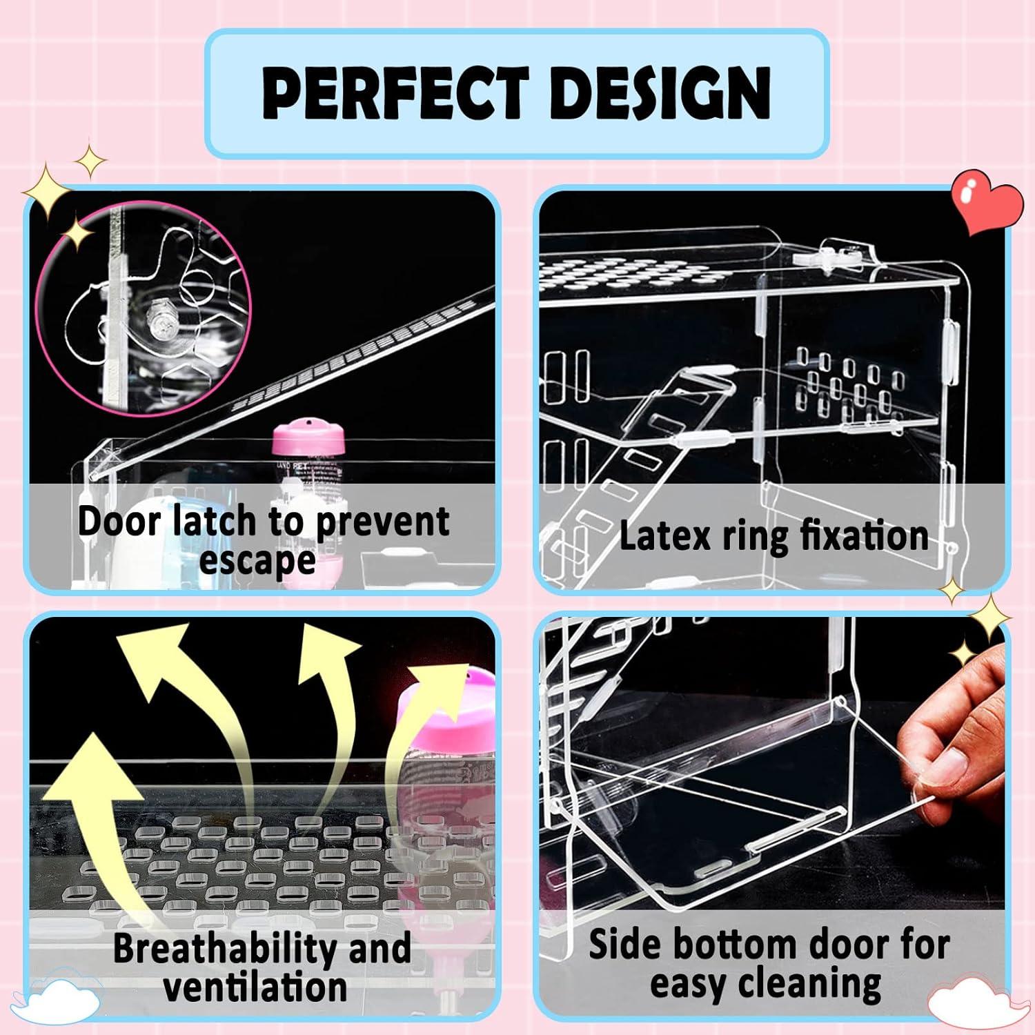Jaula para Hámster Enano Kathson Acrílica Azul 31.75x16.5x17.4cm