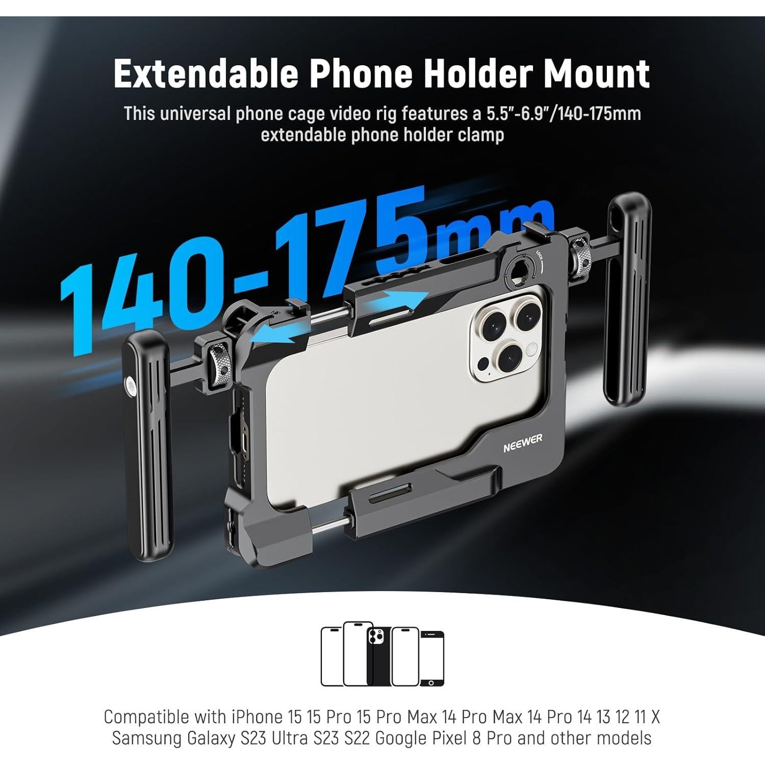 Soporte de Video NEEWER para Smartphone con Mangos 360°