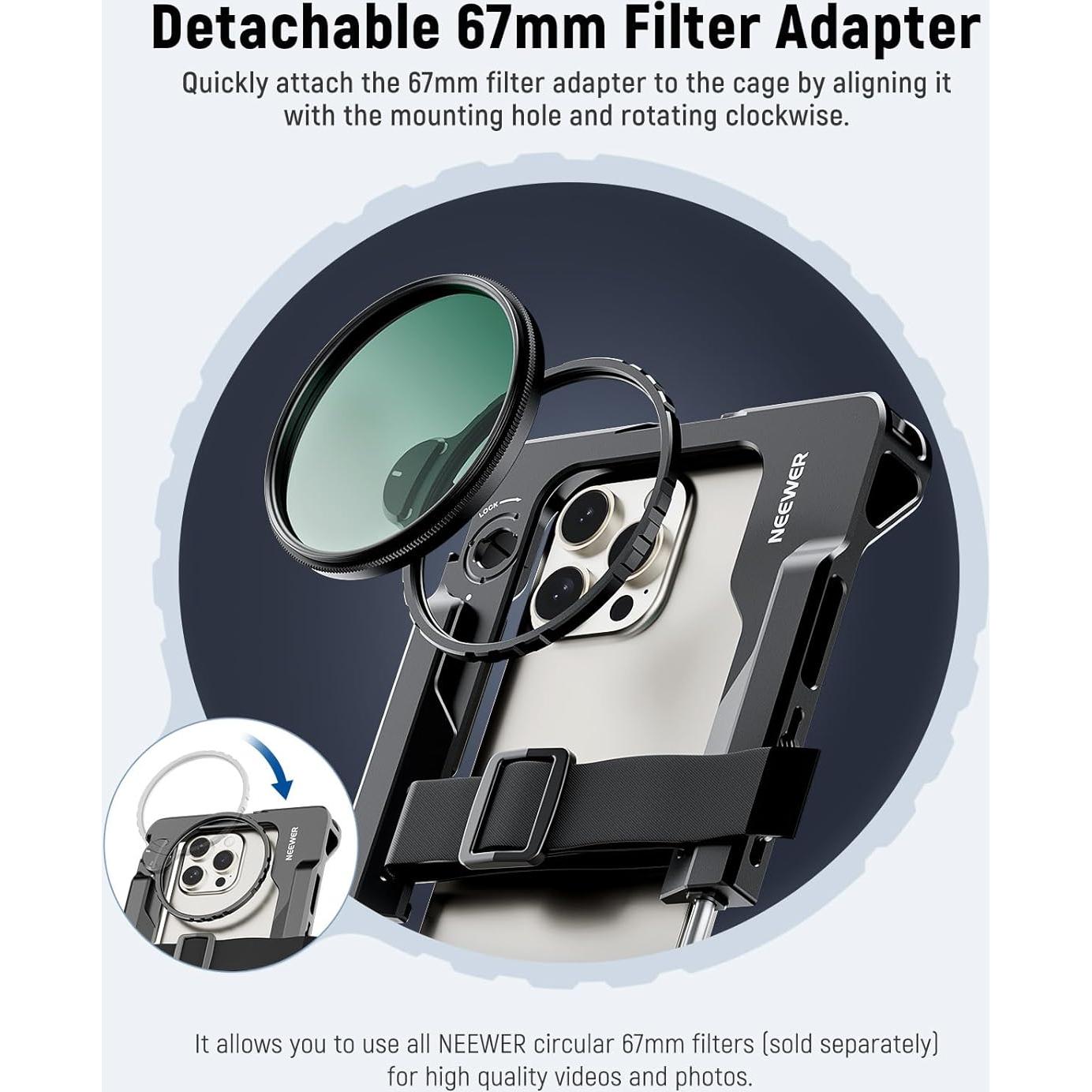 Soporte de Video NEEWER para Smartphone con Mangos 360°