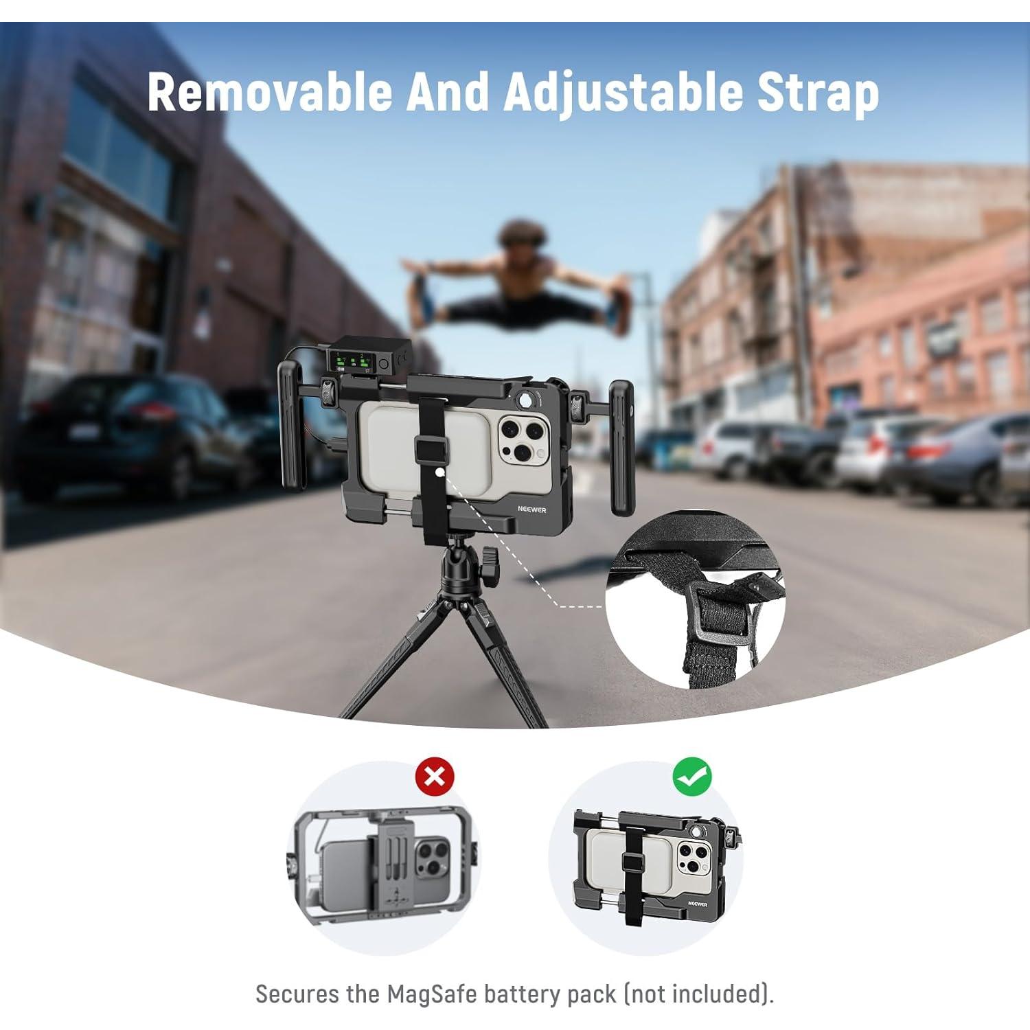 Soporte de Video NEEWER para Smartphone con Mangos 360°