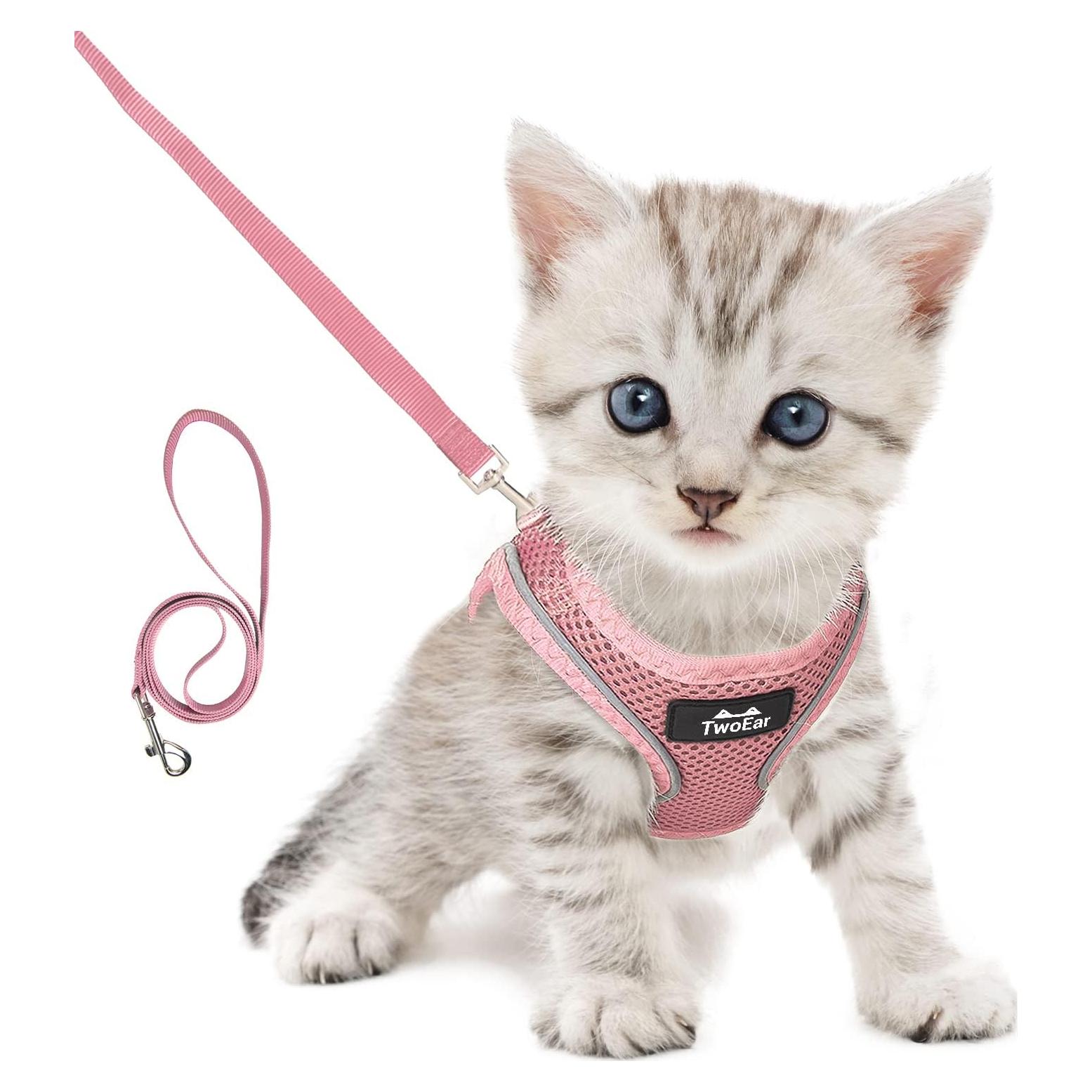Arnés para Gato TwoEar Ajustable Rosa XXXS Transpirable