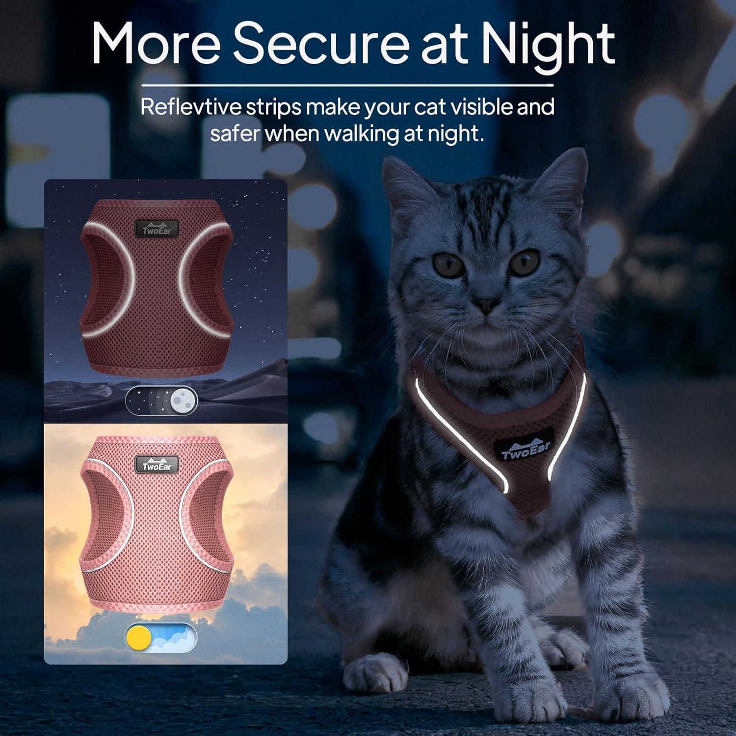 Arnés para Gato TwoEar Ajustable Rosa XXXS Transpirable