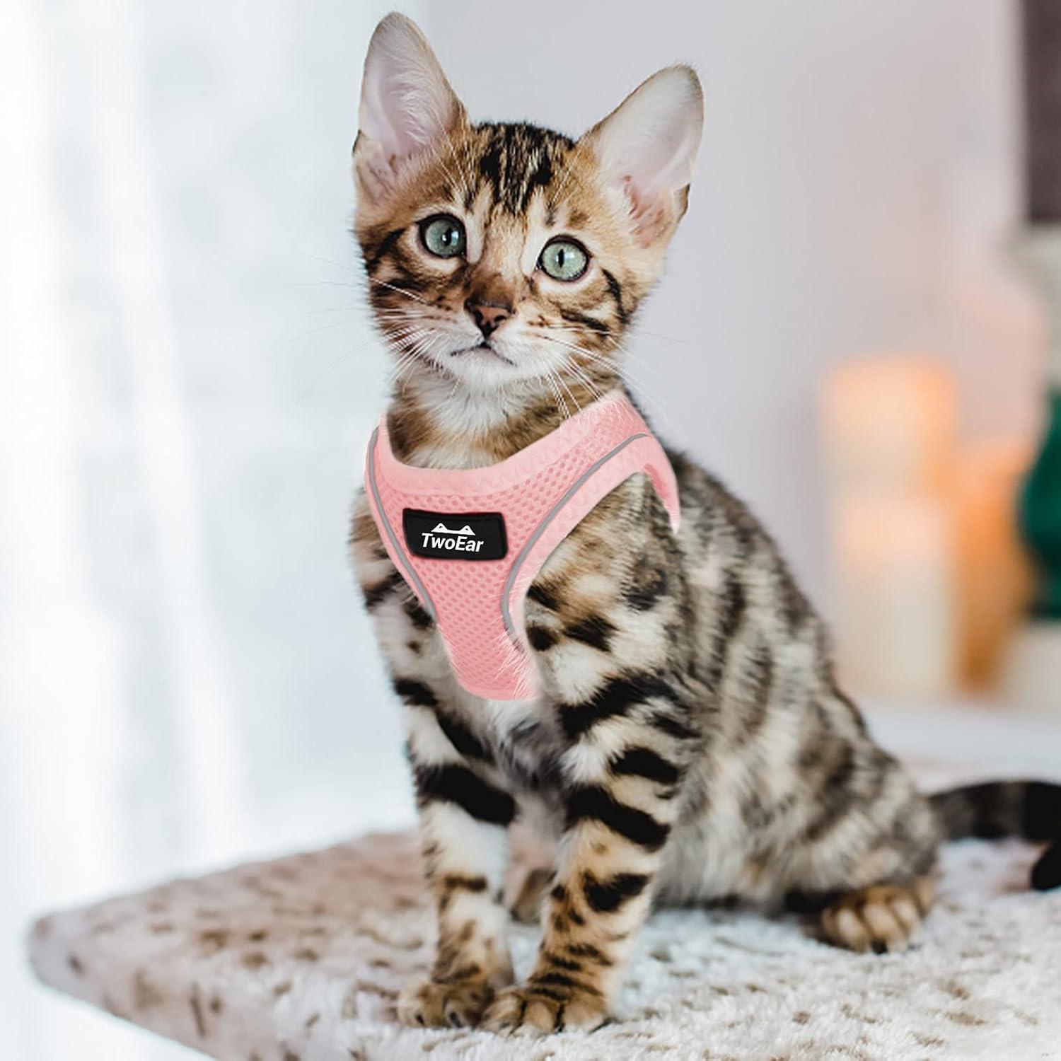 Arnés para Gato TwoEar Ajustable Rosa XXXS Transpirable