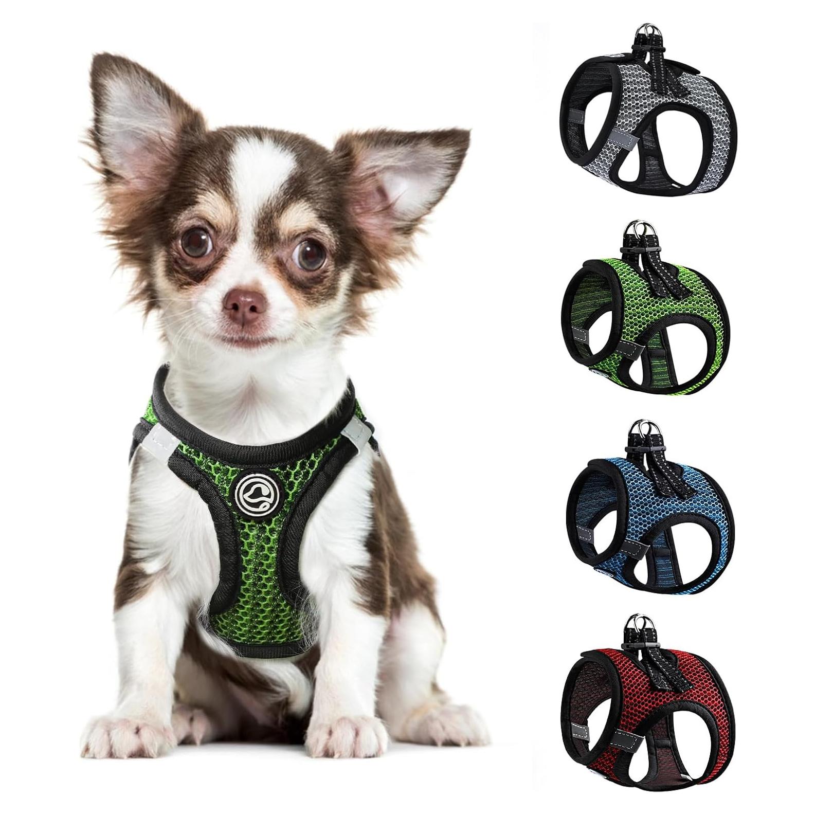 Arnés Suave para Perros Pequeños Shifenmei Verde XX-Pequeño