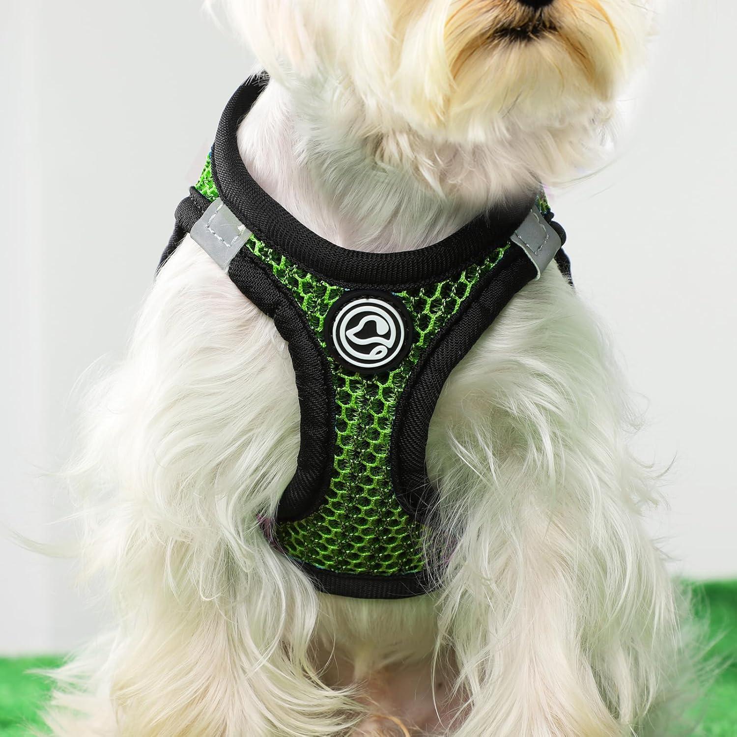 Arnés Suave para Perros Pequeños Shifenmei Verde XX-Pequeño