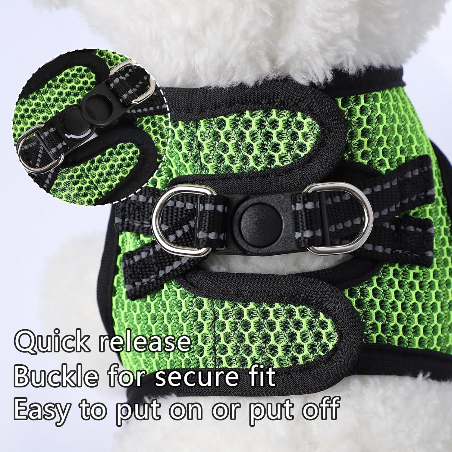 Arnés Suave para Perros Pequeños Shifenmei Verde XX-Pequeño