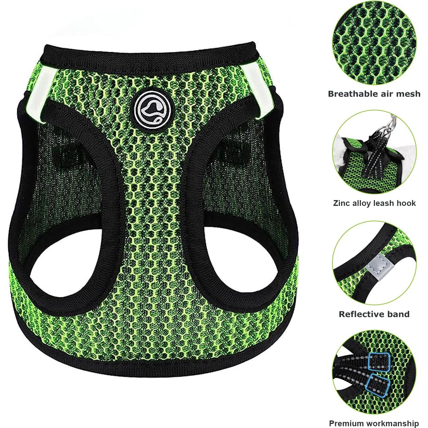 Arnés Suave para Perros Pequeños Shifenmei Verde XX-Pequeño