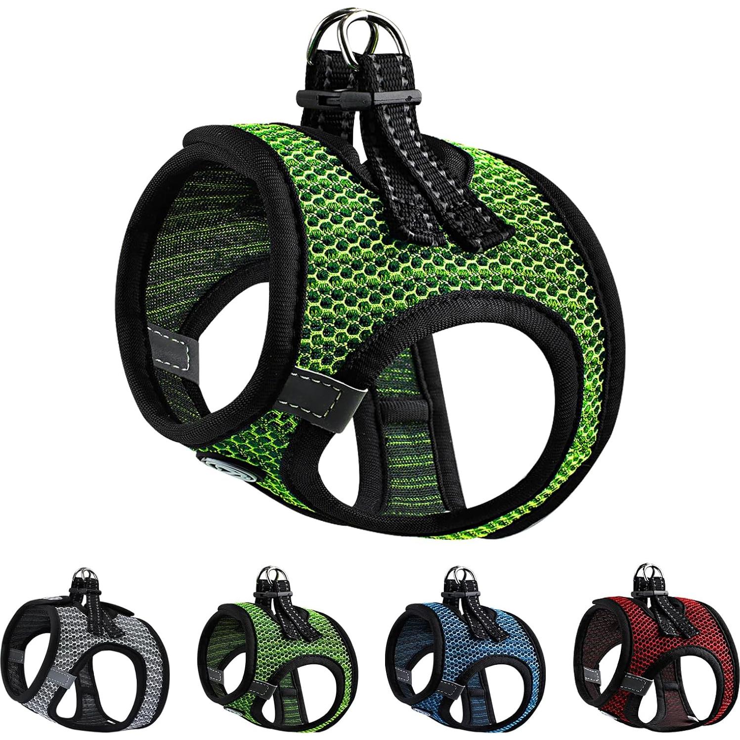 Arnés Suave para Perros Pequeños Shifenmei Verde XX-Pequeño