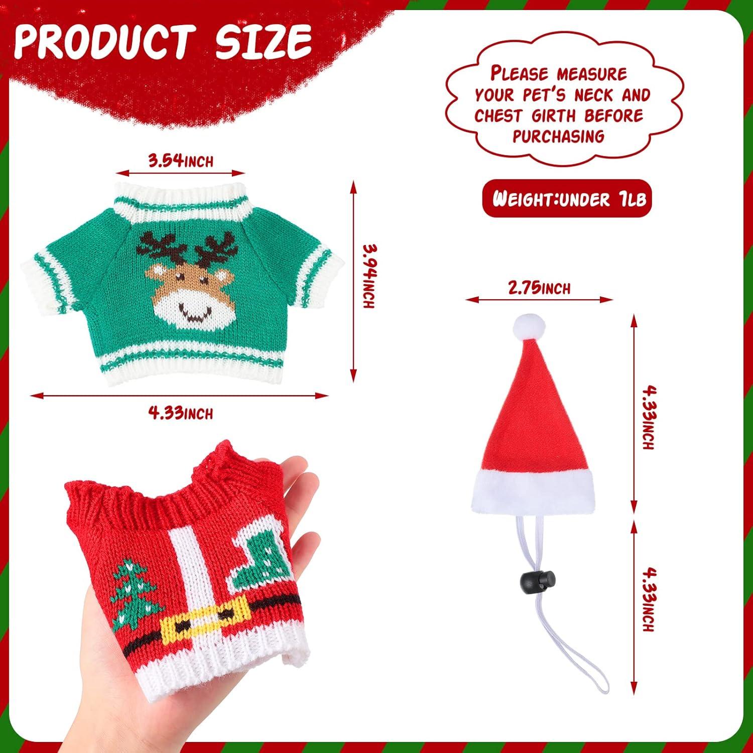 Ropa para Cobayas Mixweer 4 Piezas: 2 Ropa y 2 Sombreros