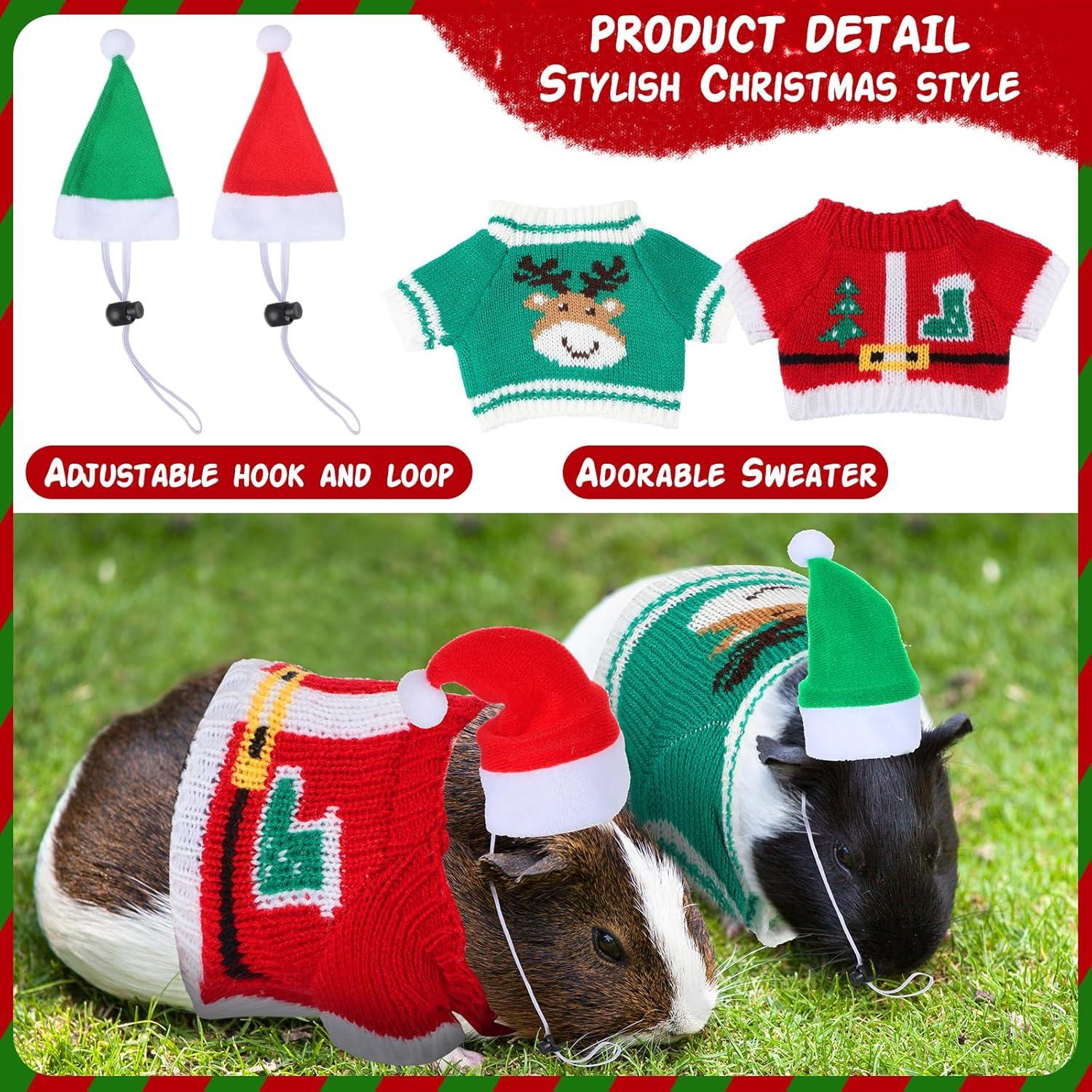 Ropa para Cobayas Mixweer 4 Piezas: 2 Ropa y 2 Sombreros