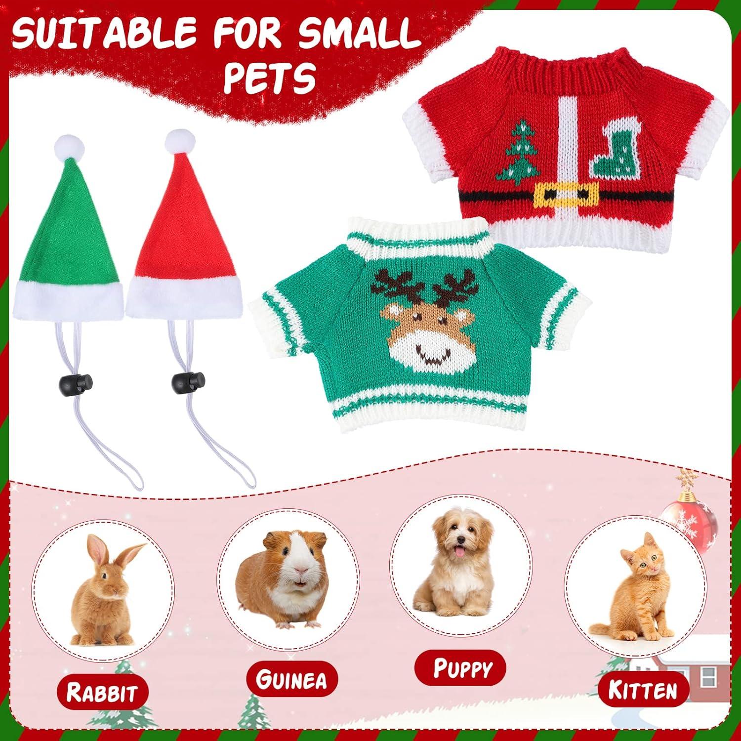 Ropa para Cobayas Mixweer 4 Piezas: 2 Ropa y 2 Sombreros