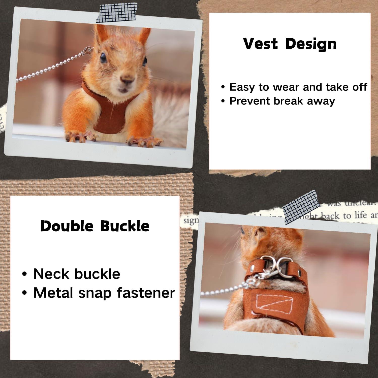 Juego de Arnés y Correa TTMIMIK para Ardillas - 3 Tamaños