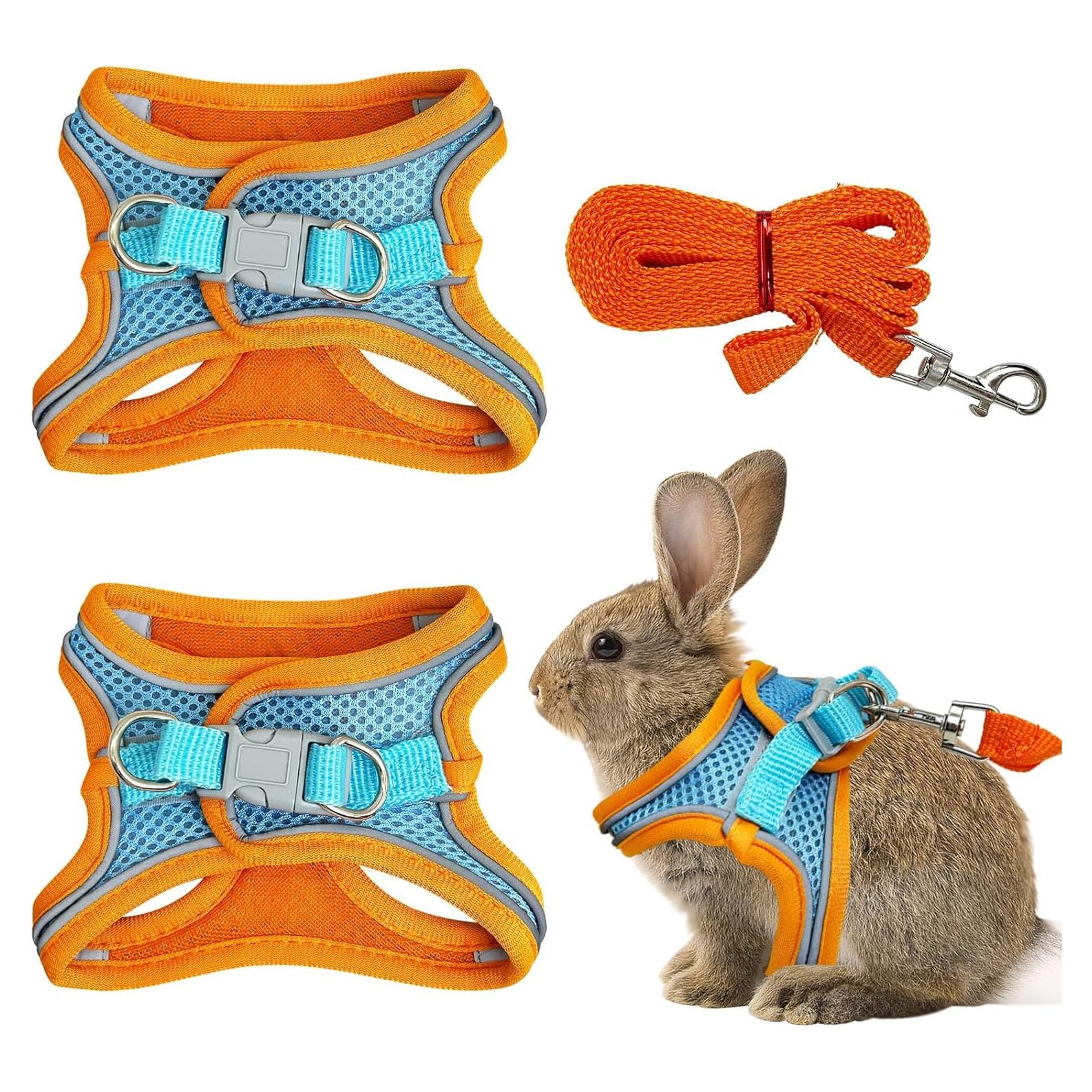 Arnés y Correa para Conejos PINVNBY Ajustable Reflectante M