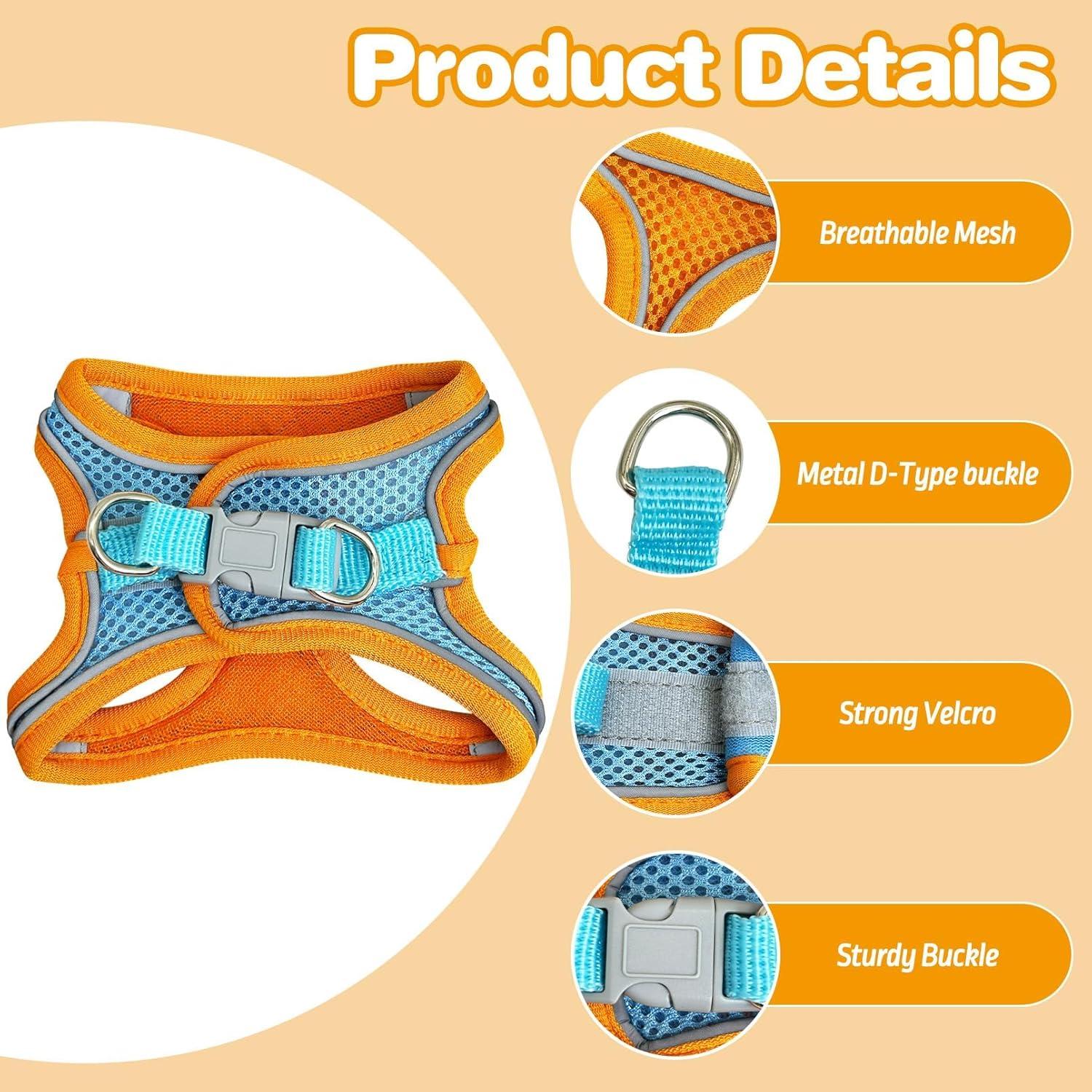 Arnés y Correa para Conejos PINVNBY Ajustable Reflectante M