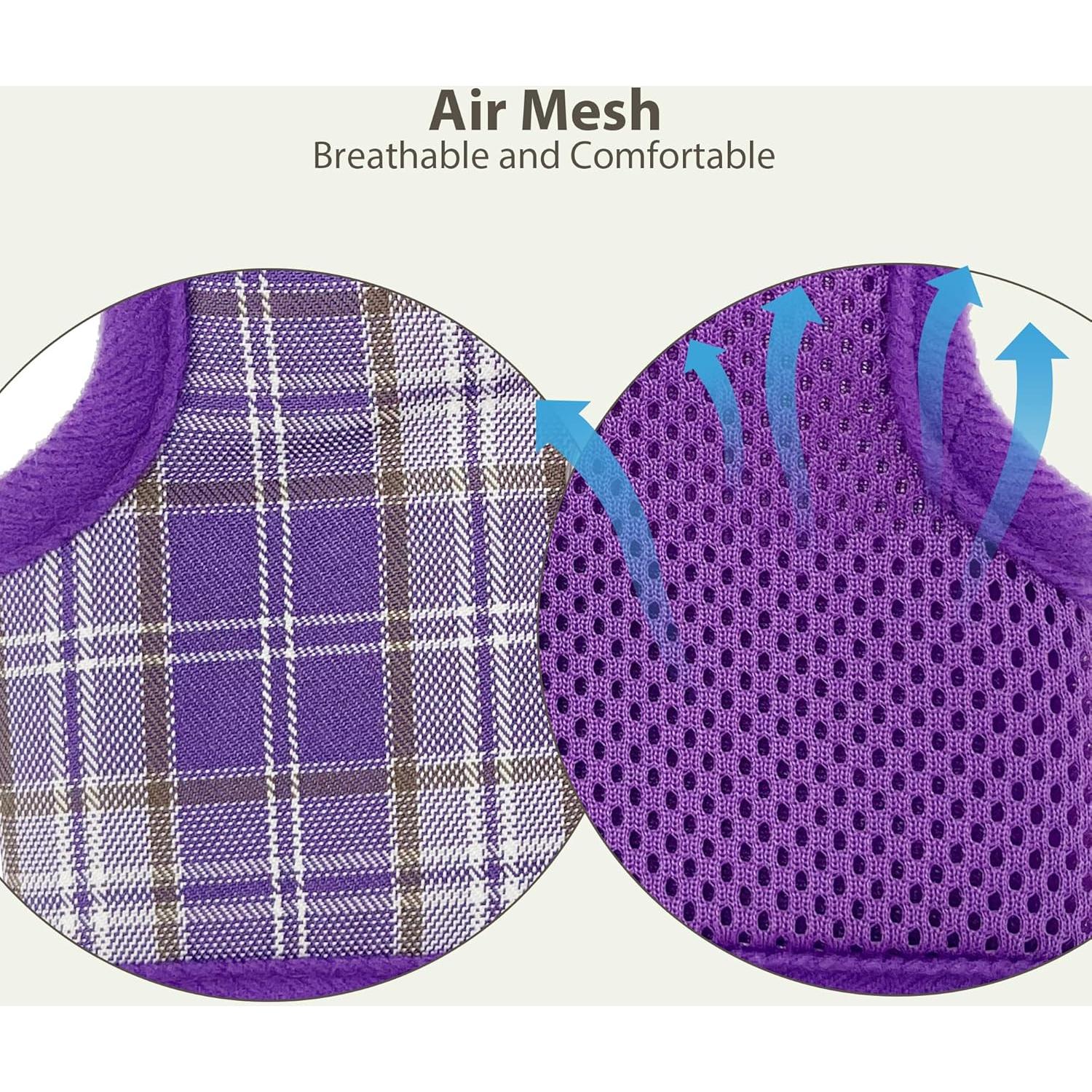 Arnés y Correa para Conejo AIITLE S Púrpura Acolchado Malla