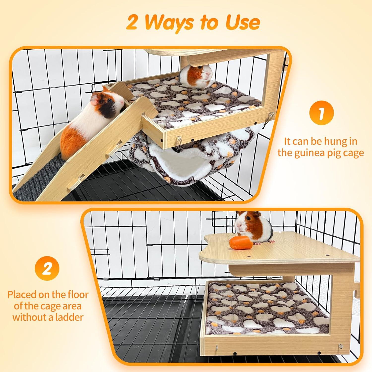 Escondite para Cobayas DCIAER con Hamaca y Escalera 36.5x26.7cm