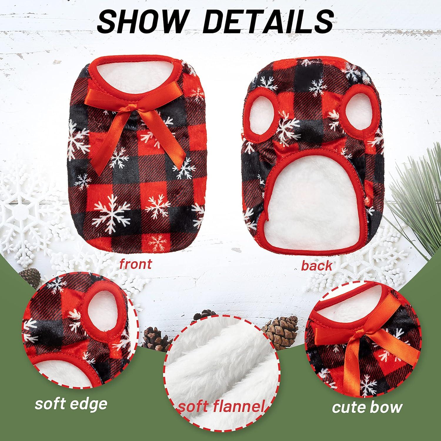 Chalecos de Navidad para Cobayas y Mascotas Pequeñas - 2 Piezas