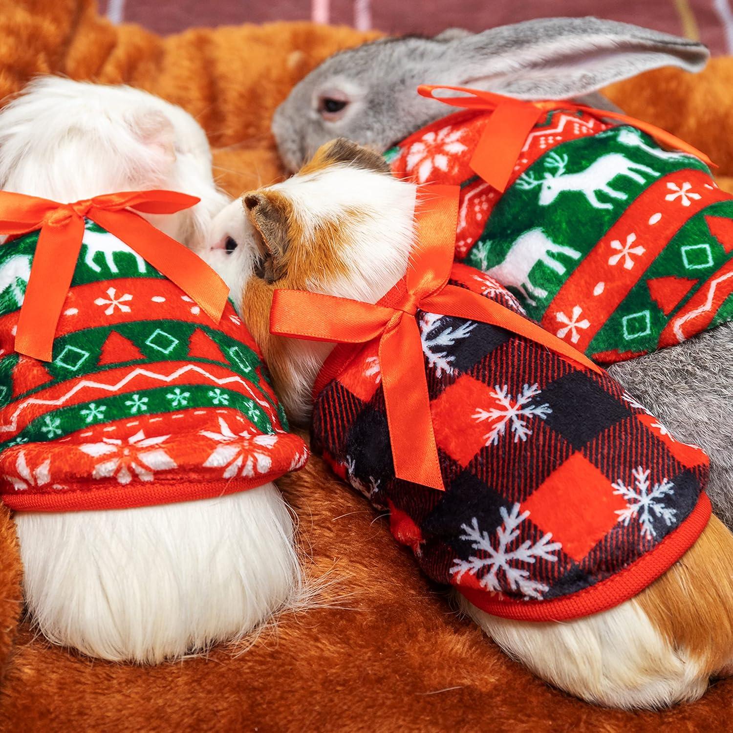 Chalecos de Navidad para Cobayas y Mascotas Pequeñas - 2 Piezas