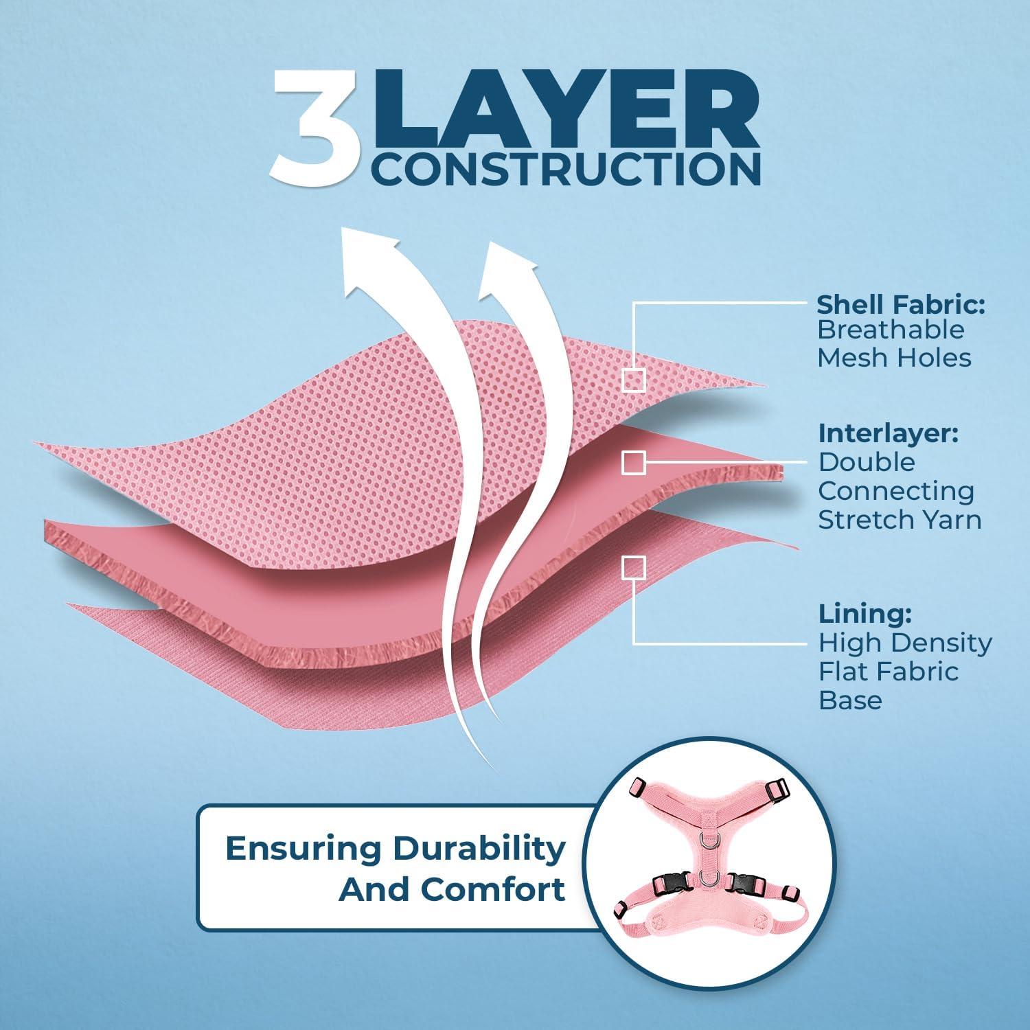 Arnés Ajustable para Mascotas Best Pet Supplies Rosa XS